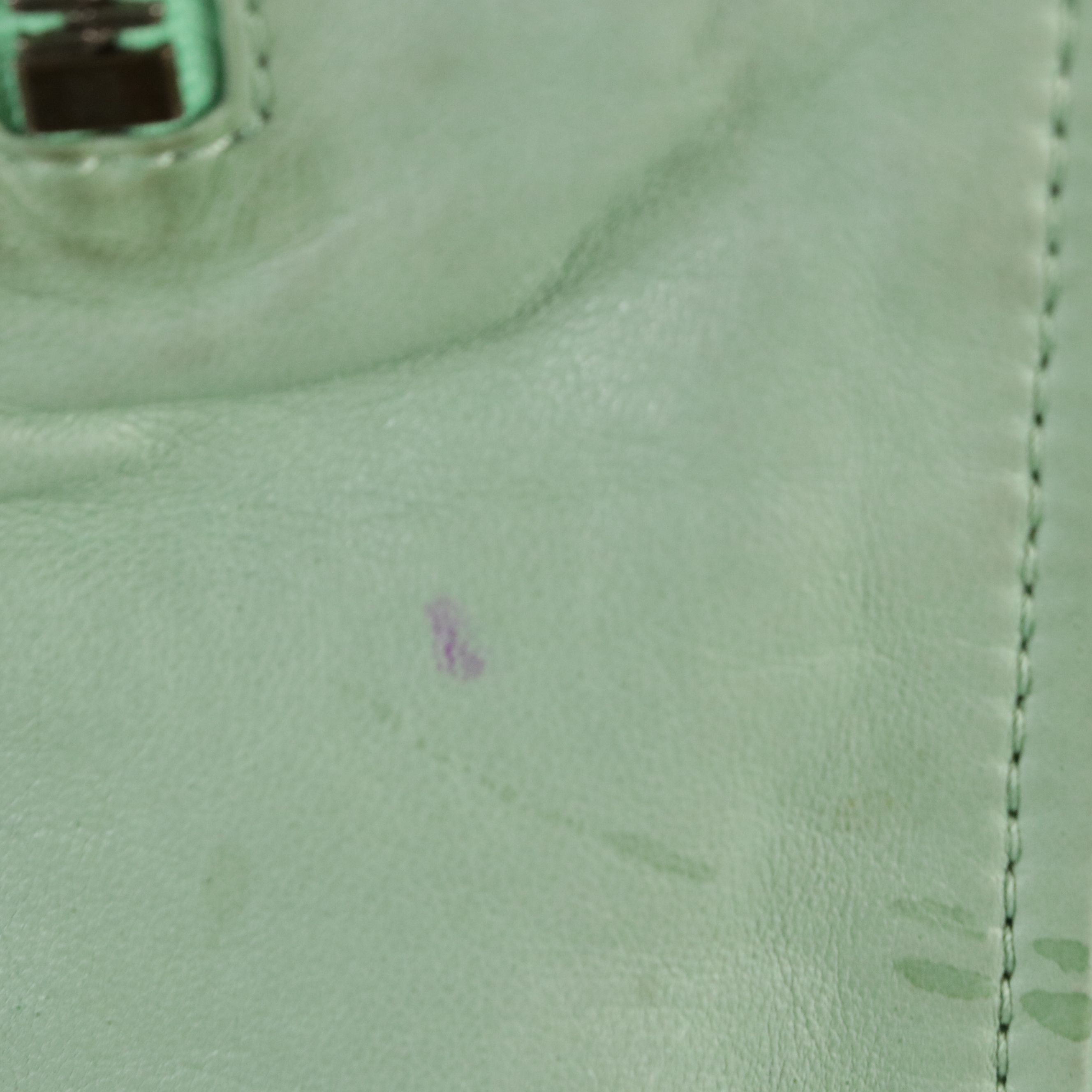 Gucci Biker Jacket in Mint Green Lambskin Leather