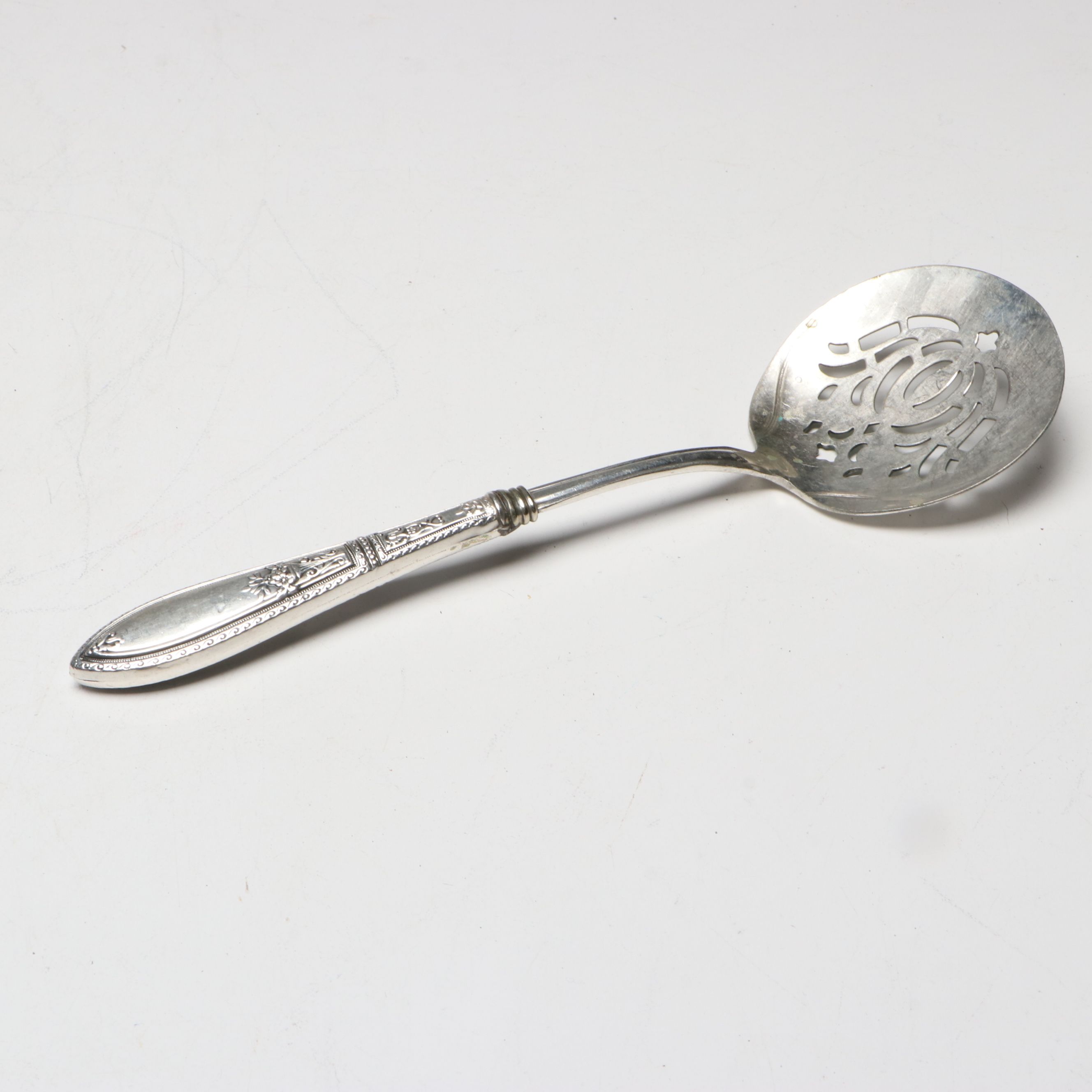 Webster Sterling Handled Pierced Tomato Server with Other Utensils