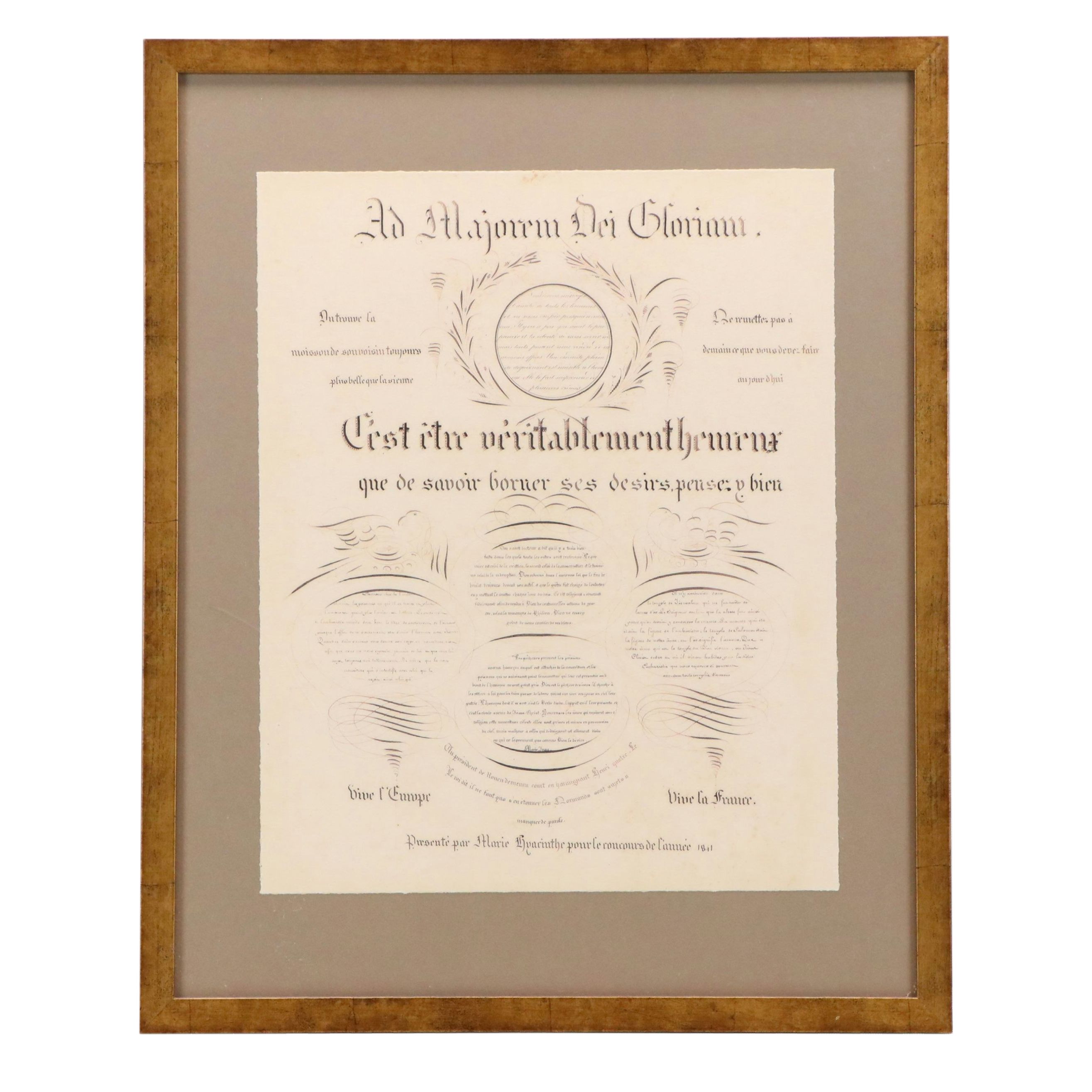 Digital Prints of 18th Century French Calligraphy, Late 20th Century