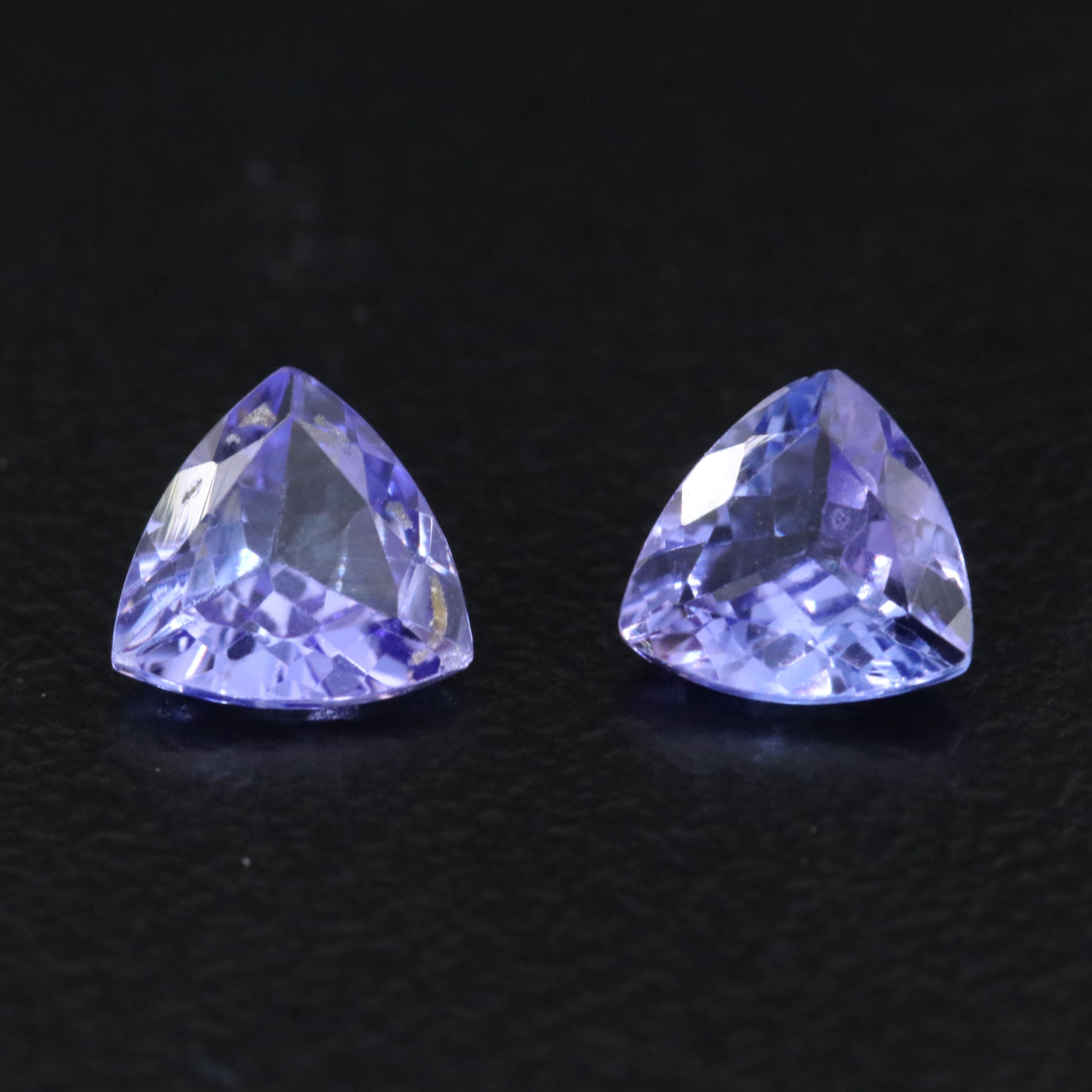 Loose 1.29 CTW Tanzanite Pair