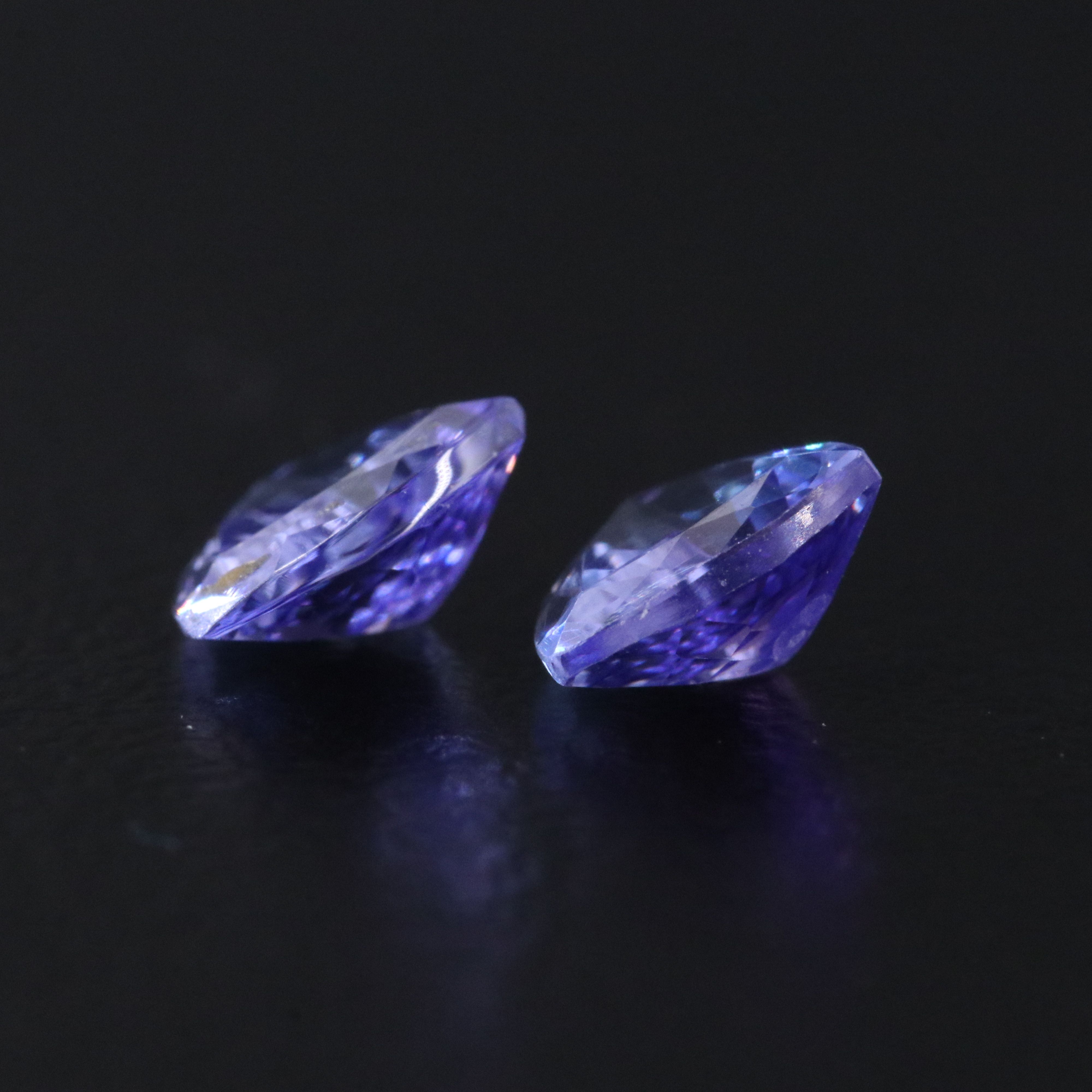 Loose 1.29 CTW Tanzanite Pair