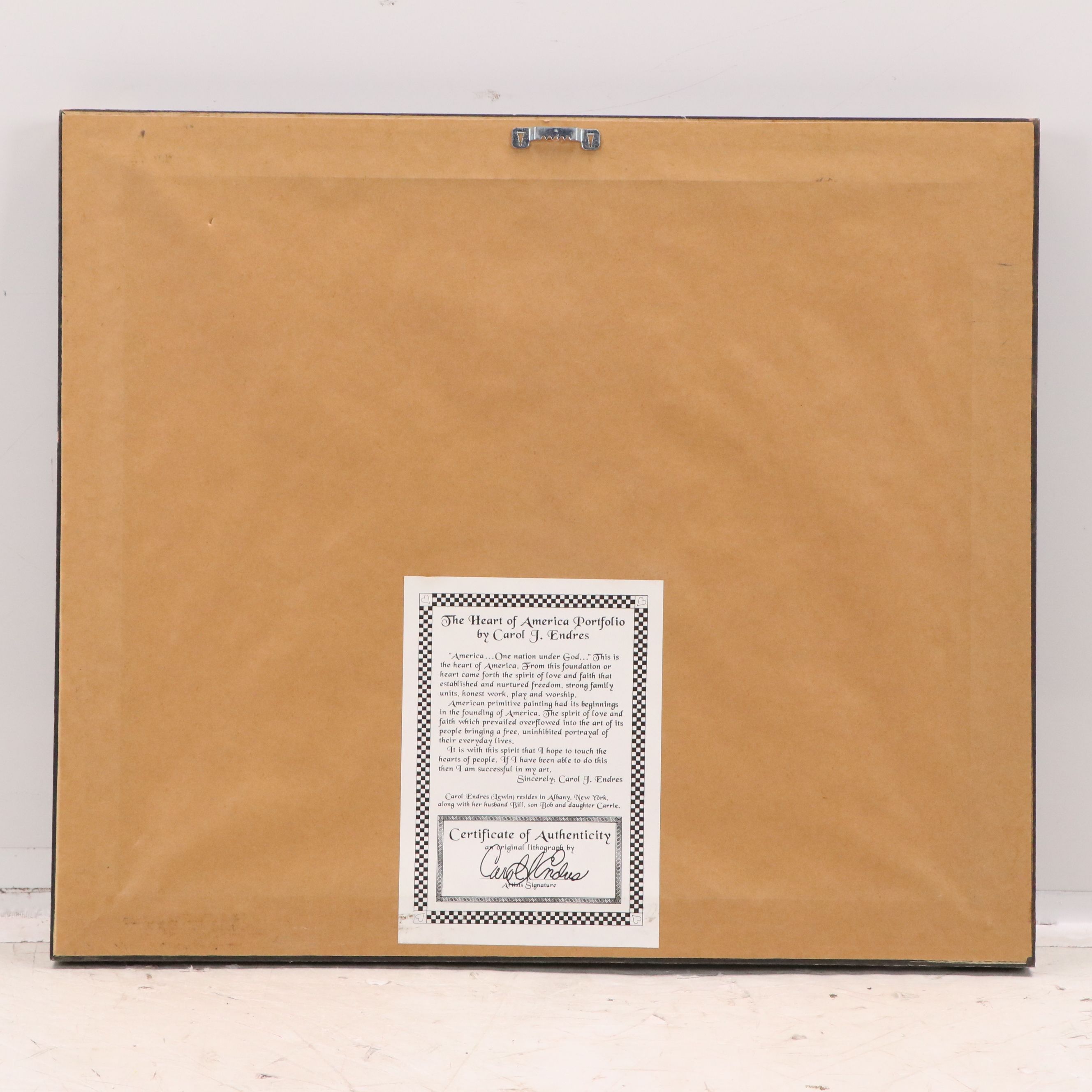 Carol Endres Offset Lithograph "Noah," Late 20th Century