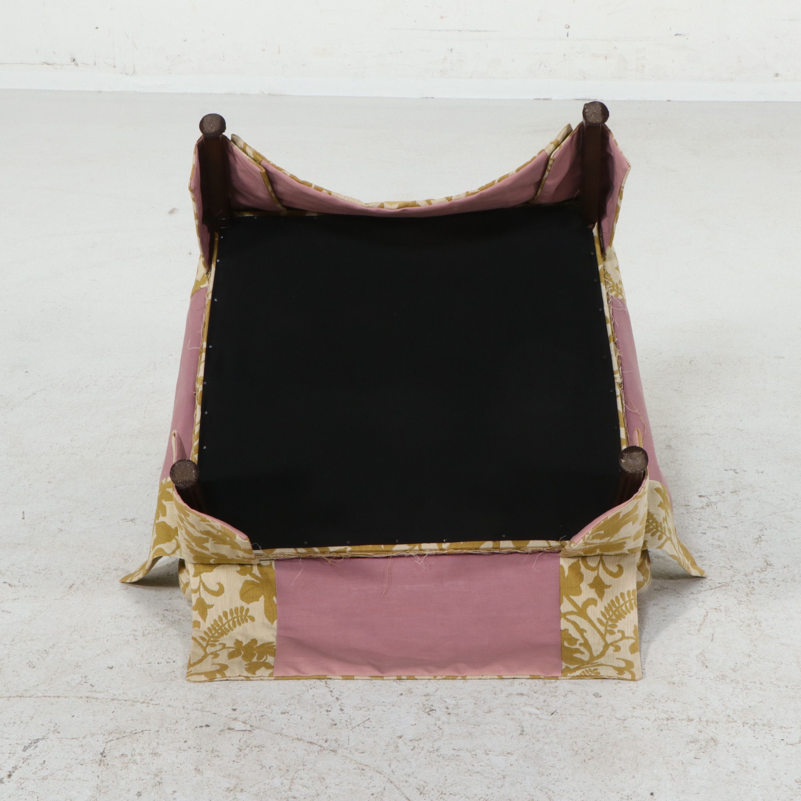 Pair of Hollywood Regency Style Tufted Upholstered Slipper Chairs