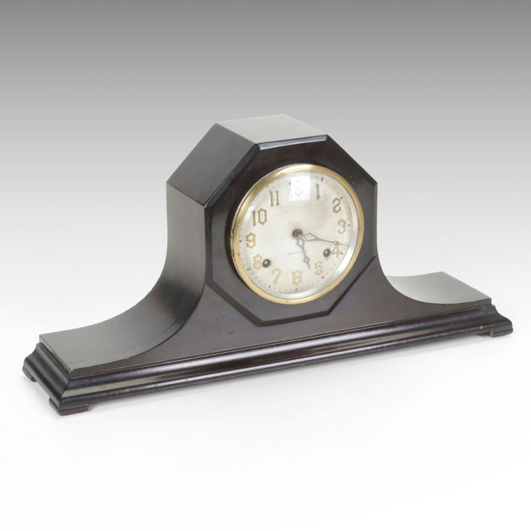 New Haven Eight-Day Tambour Mantel Clock, Early to Mid-20th Century