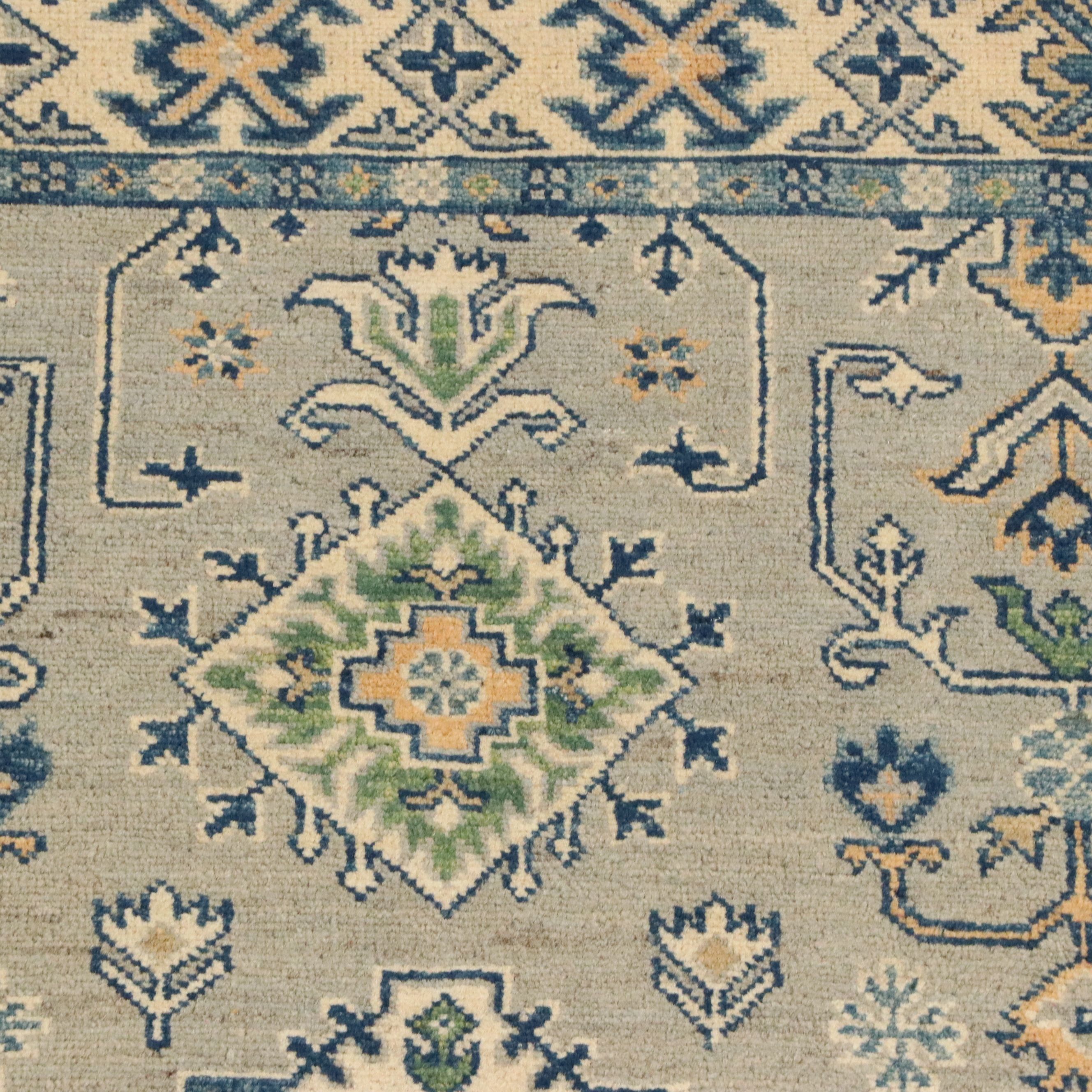 3'2 x 4'11 Hand-Knotted Afghan Kazak Accent Rug