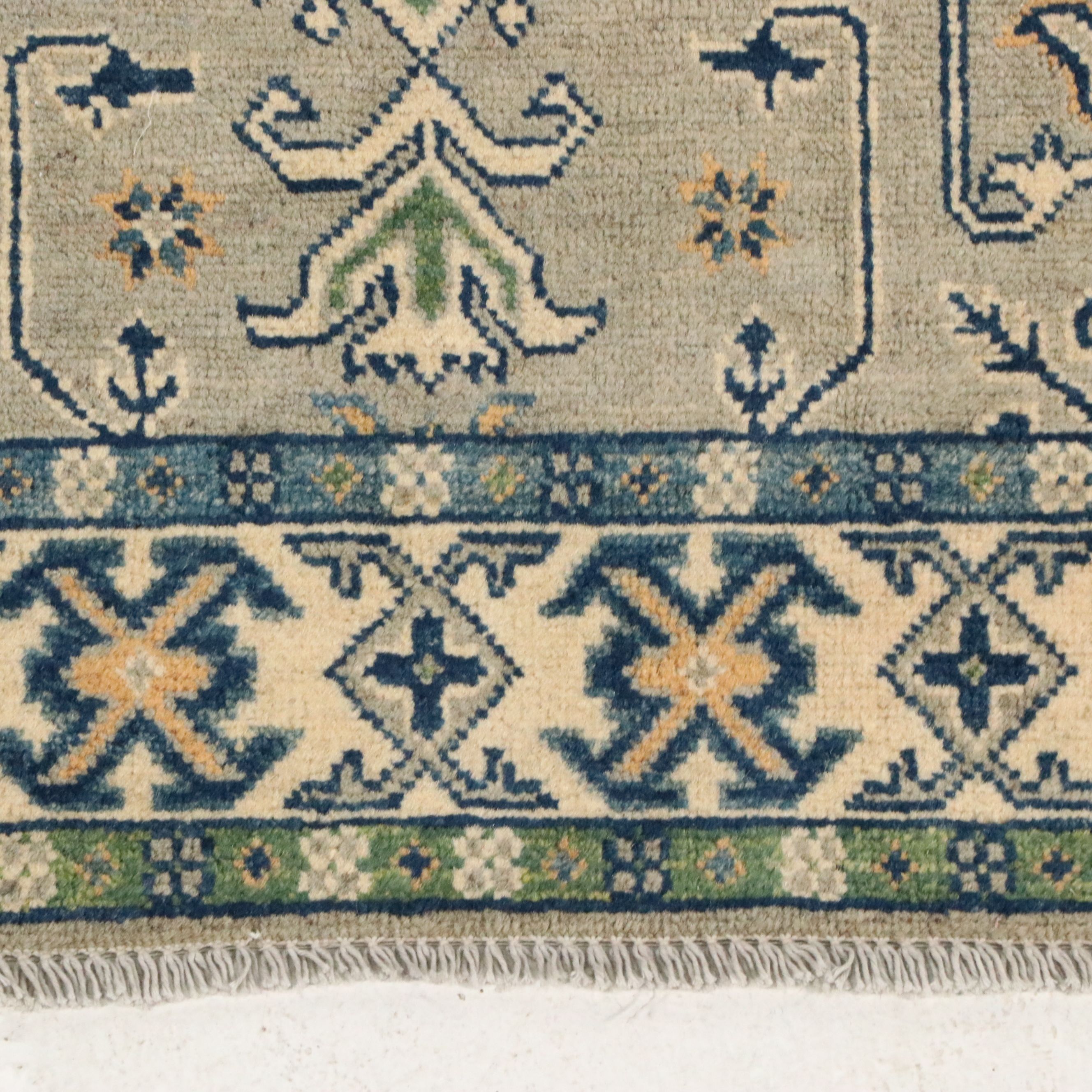 3'2 x 4'11 Hand-Knotted Afghan Kazak Accent Rug
