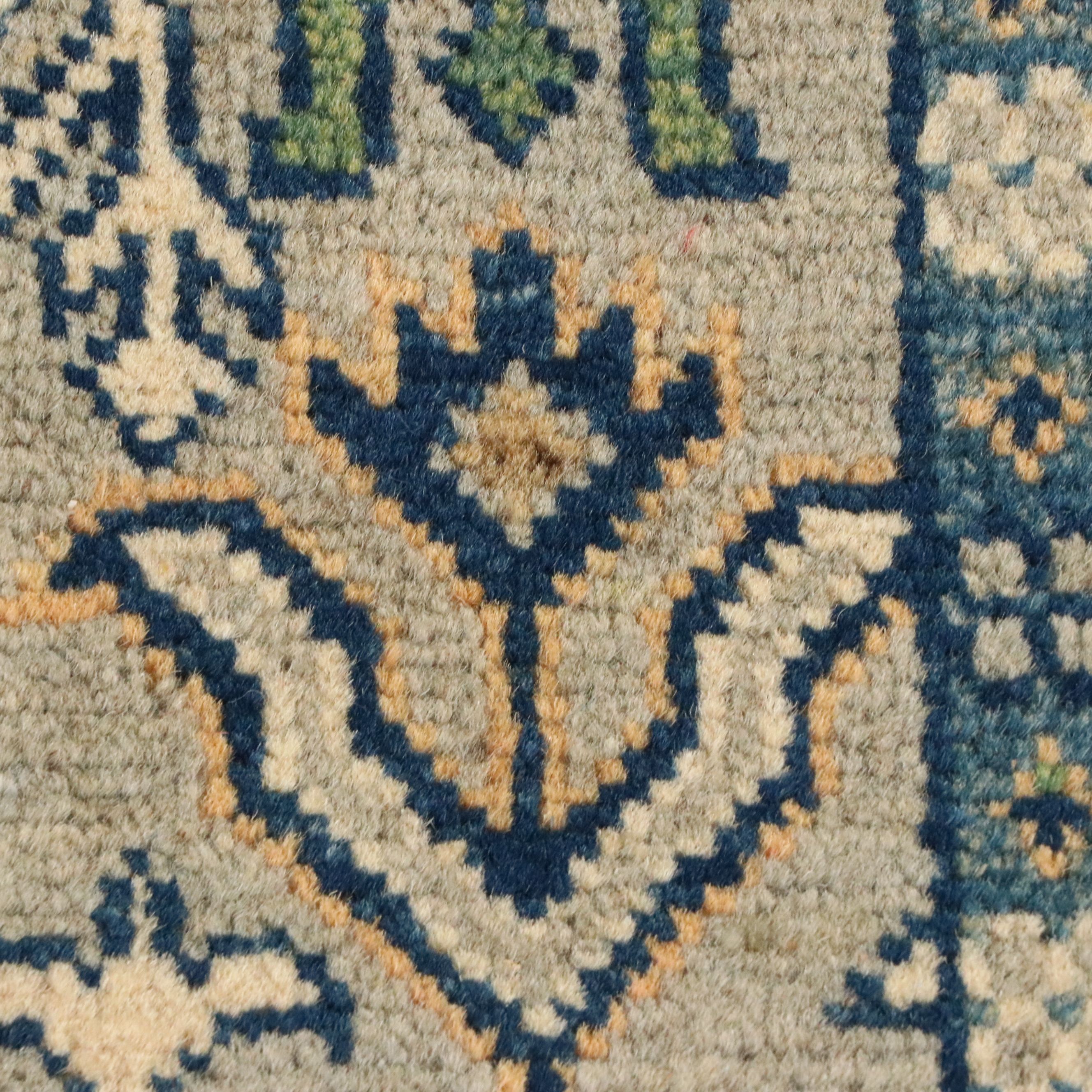 3'2 x 4'11 Hand-Knotted Afghan Kazak Accent Rug