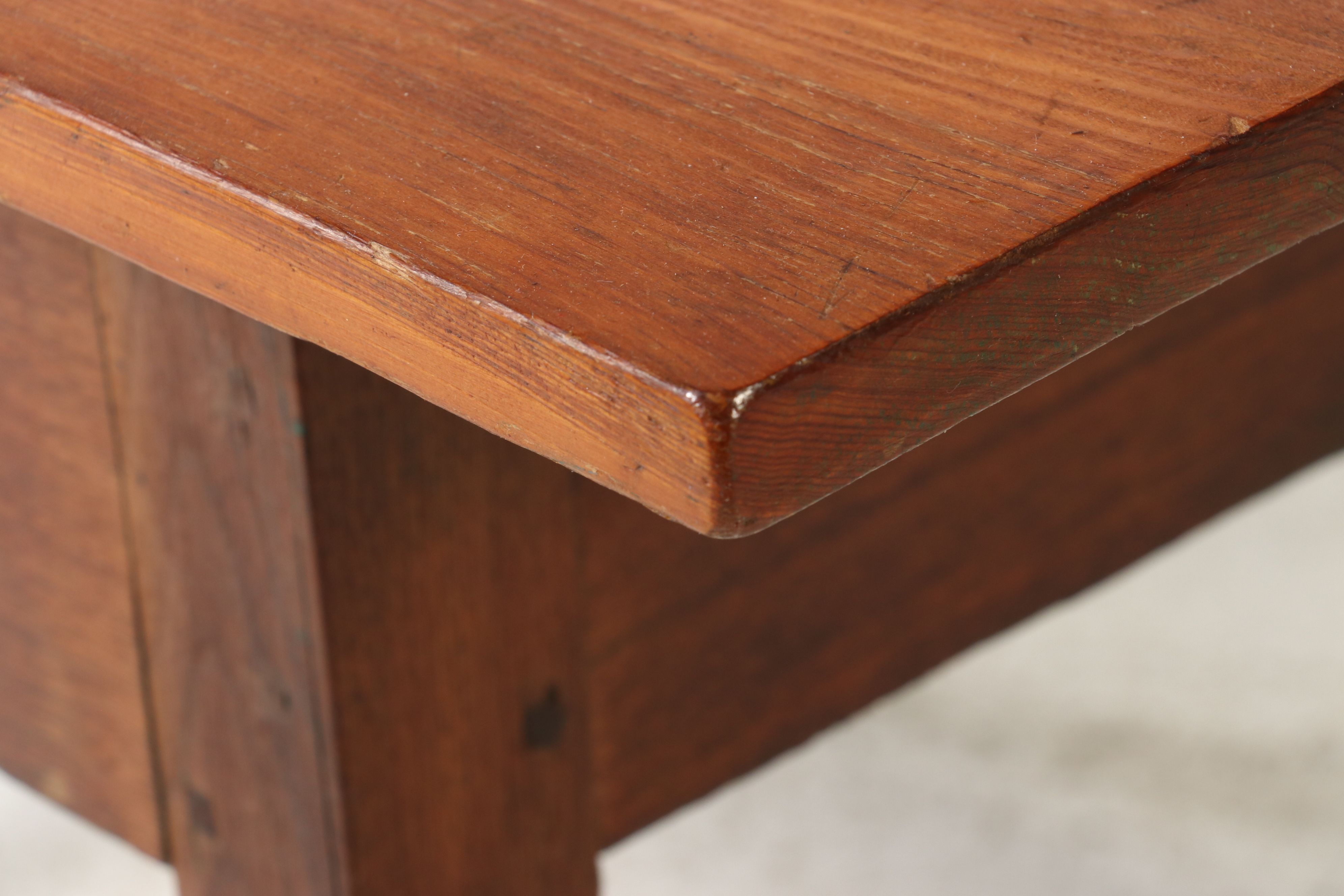 American Country Pine and Cherry Tavern Table, 19th Century
