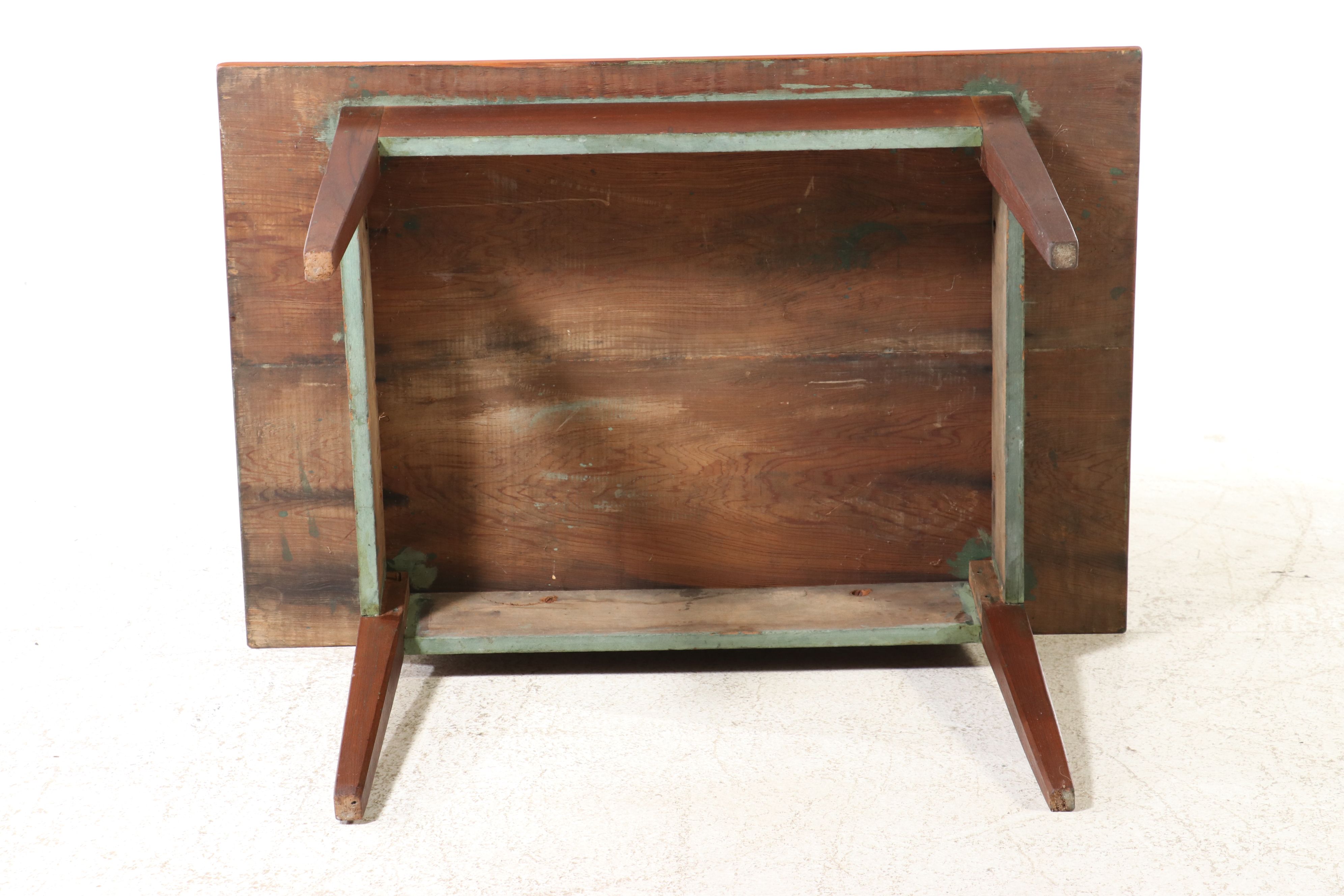 American Country Pine and Cherry Tavern Table, 19th Century