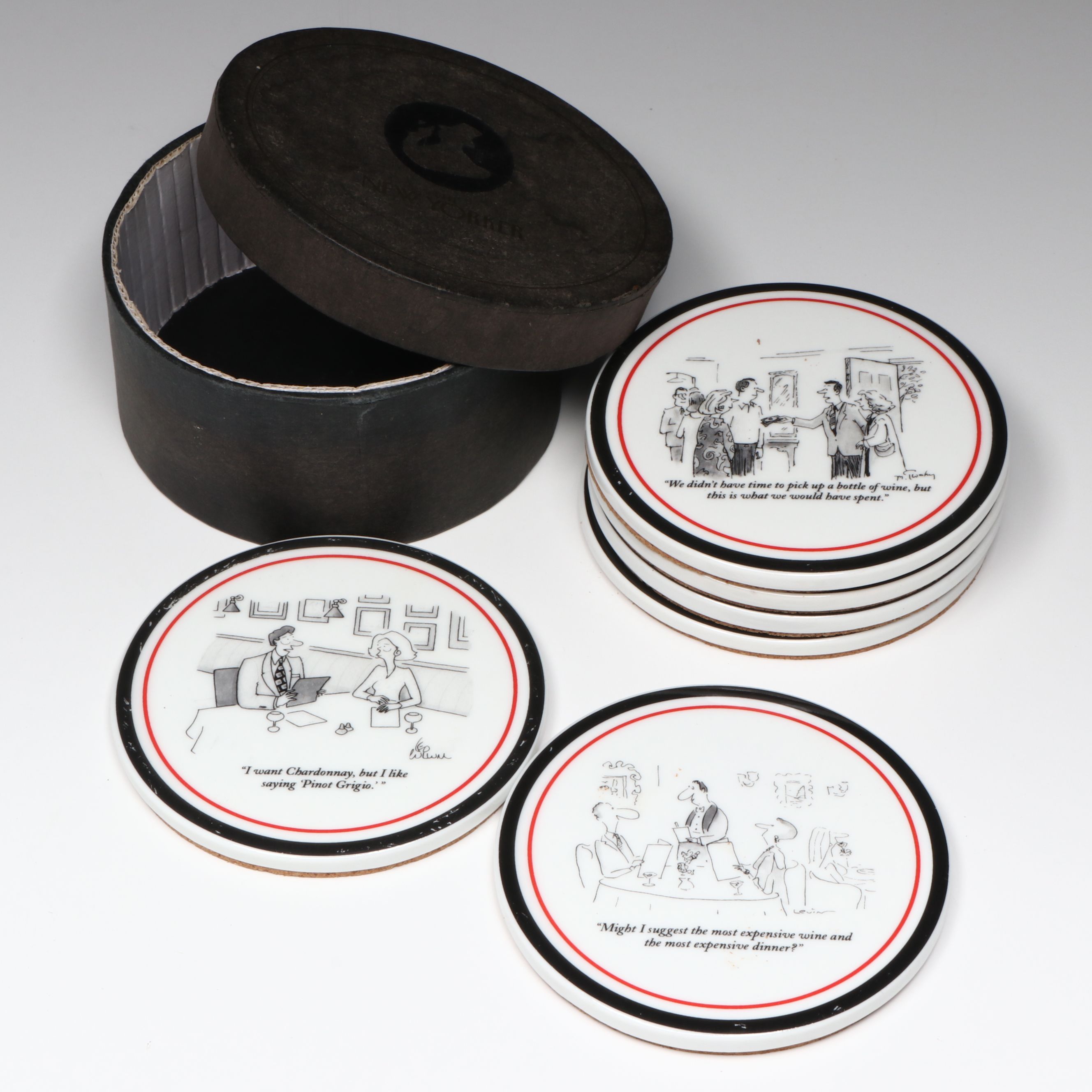 Set of Restoration Hardware "The New Yorker" Ceramic Coasters