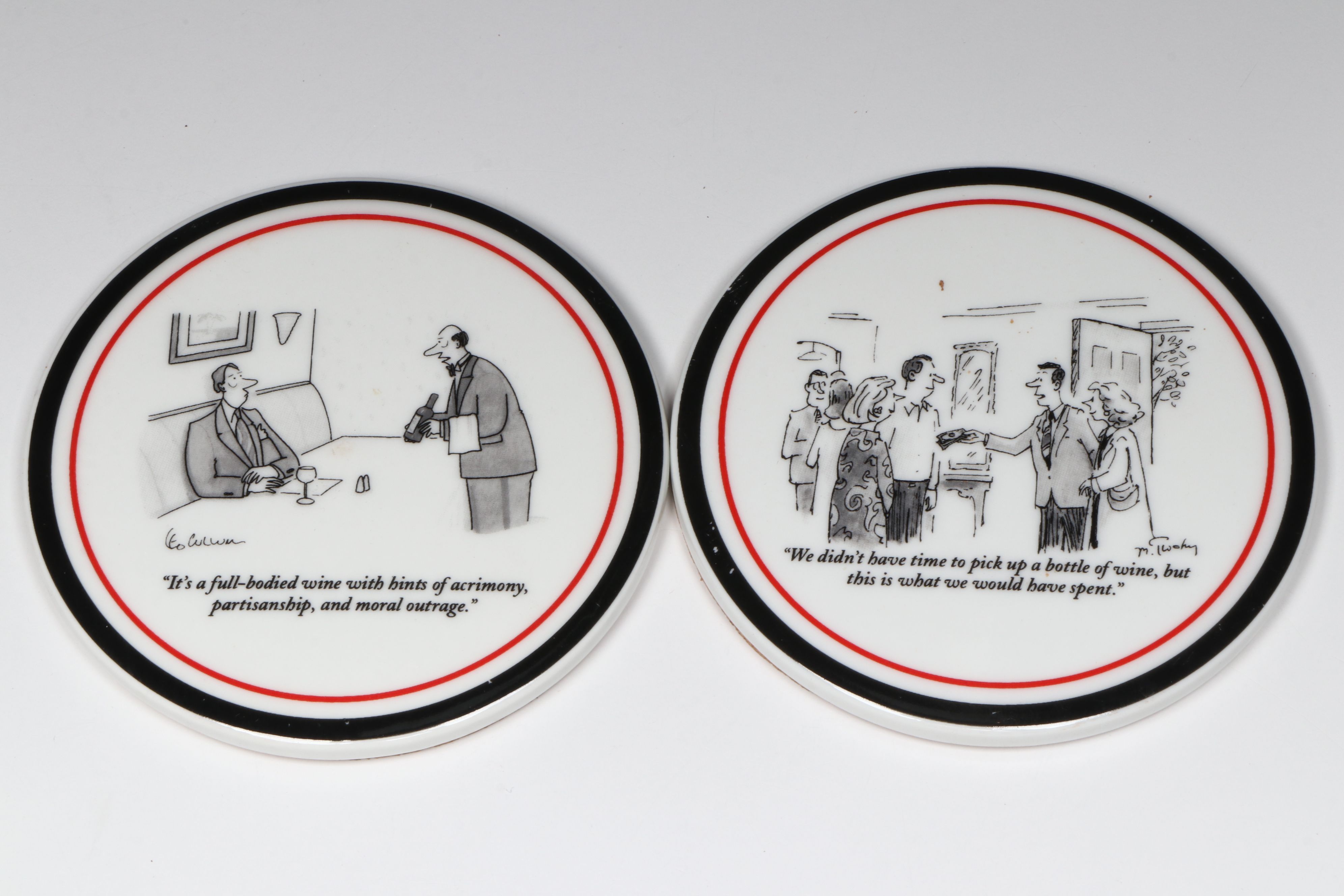 Set of Restoration Hardware "The New Yorker" Ceramic Coasters