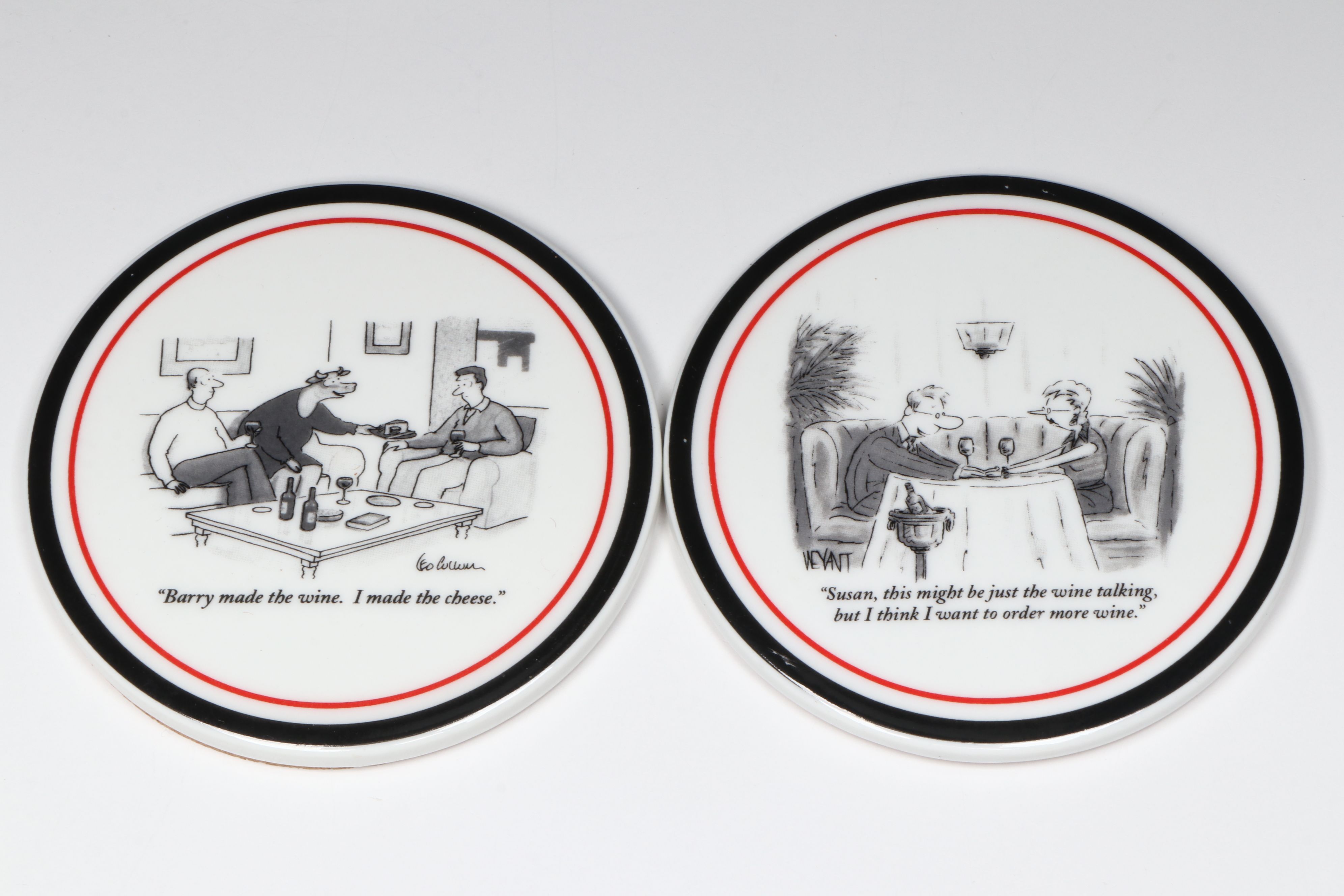 Set of Restoration Hardware "The New Yorker" Ceramic Coasters