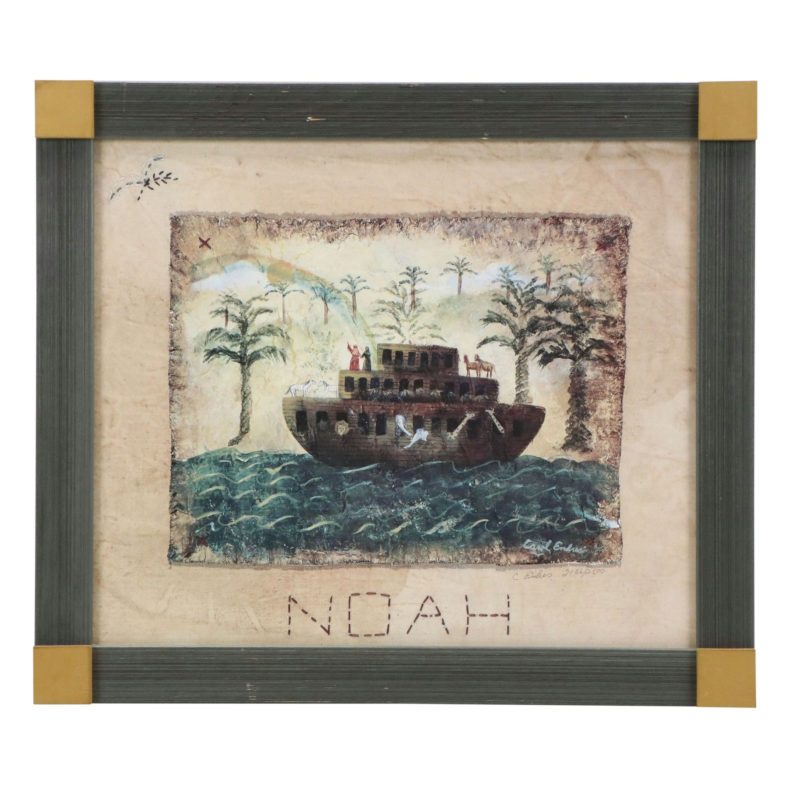 Carol Endres Offset Lithograph "Noah," Late 20th Century