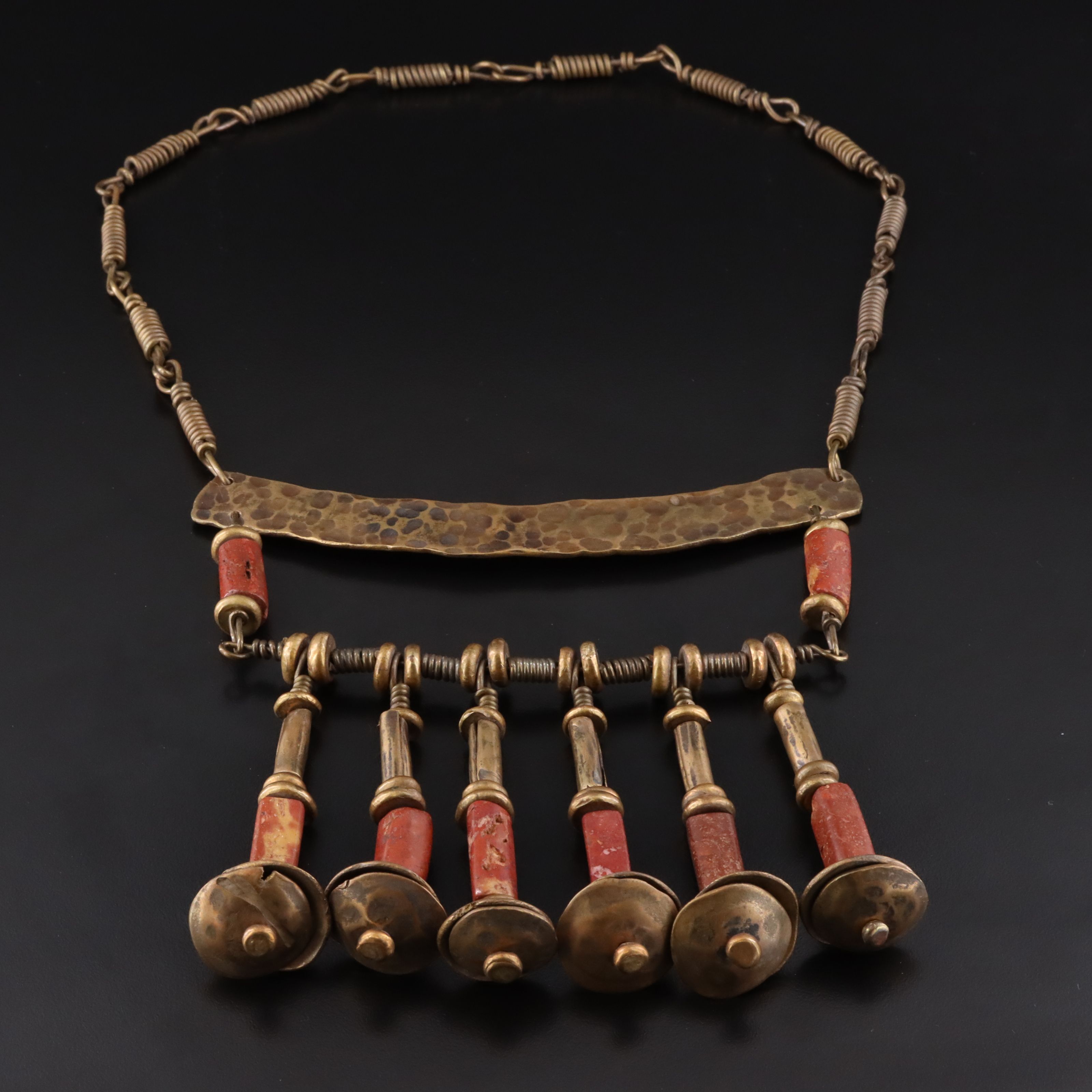 Brass and Serpentine Necklace