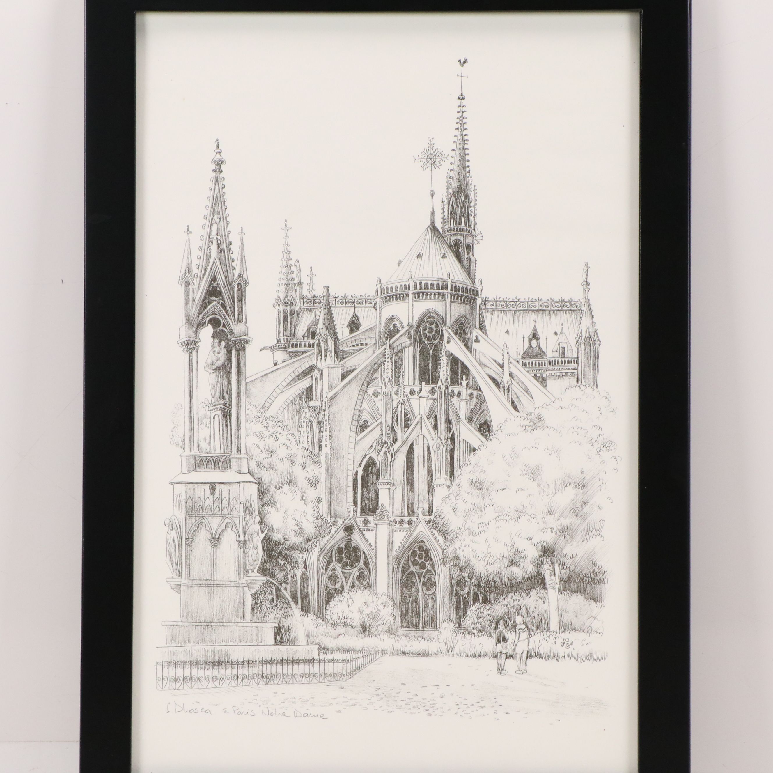 F. Dhoska Offset Lithographs of Parisian Locations, Late 20th Century