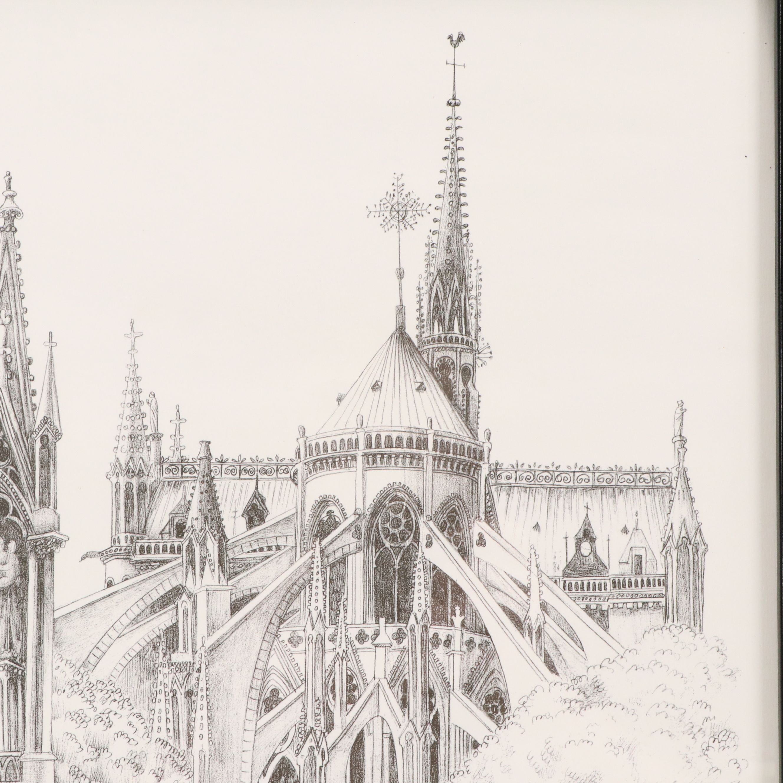 F. Dhoska Offset Lithographs of Parisian Locations, Late 20th Century