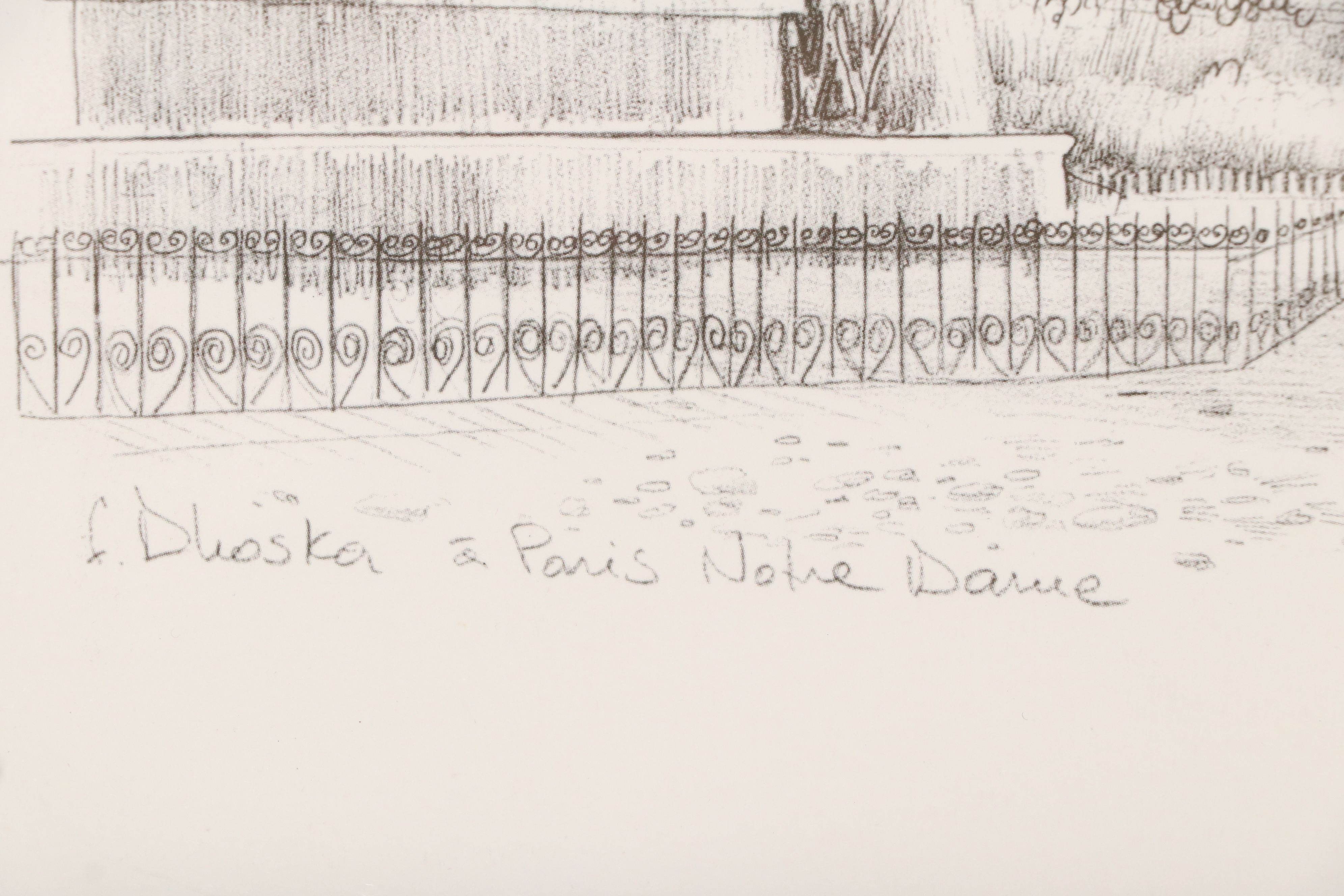 F. Dhoska Offset Lithographs of Parisian Locations, Late 20th Century