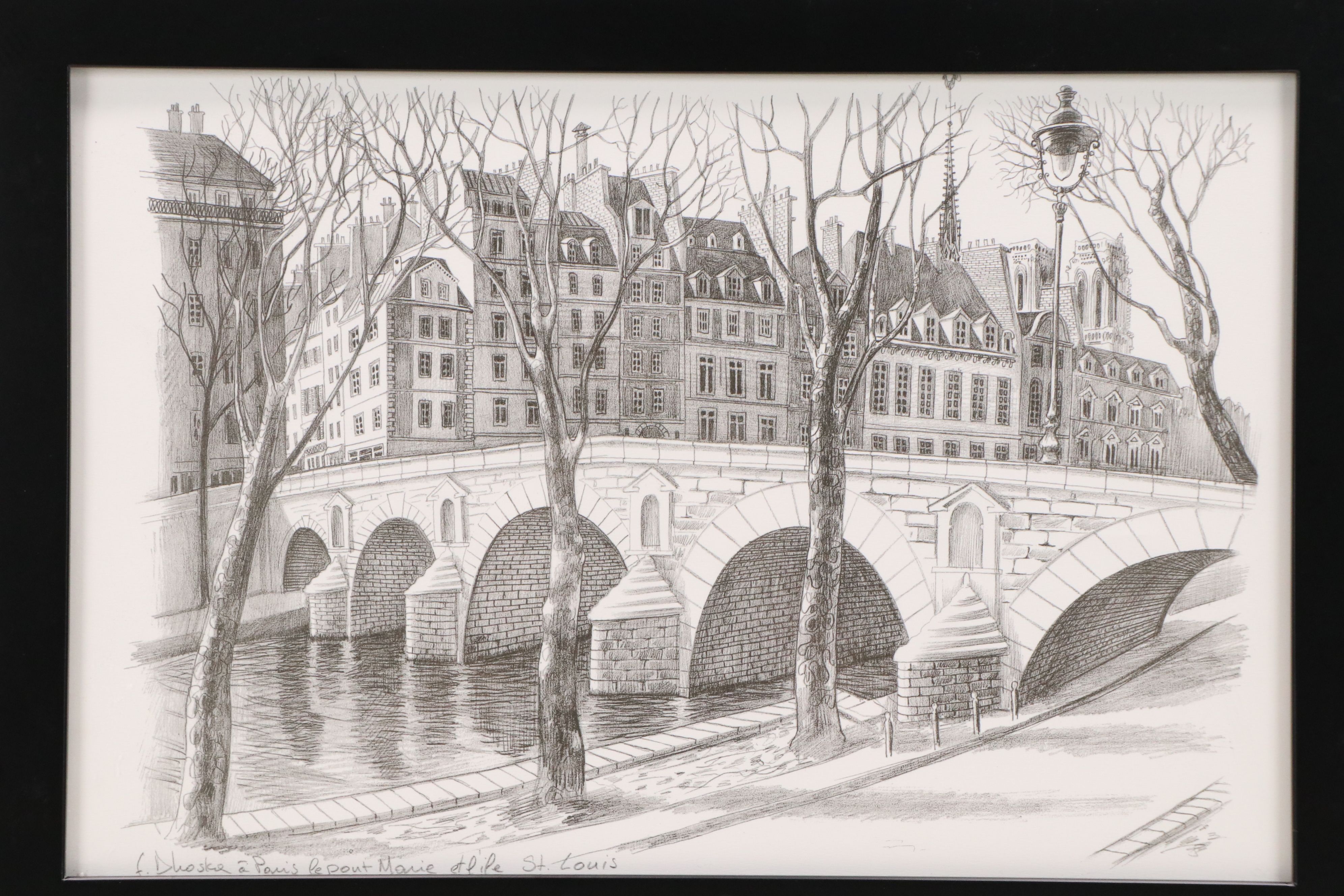 F. Dhoska Offset Lithographs of Parisian Locations, Late 20th Century