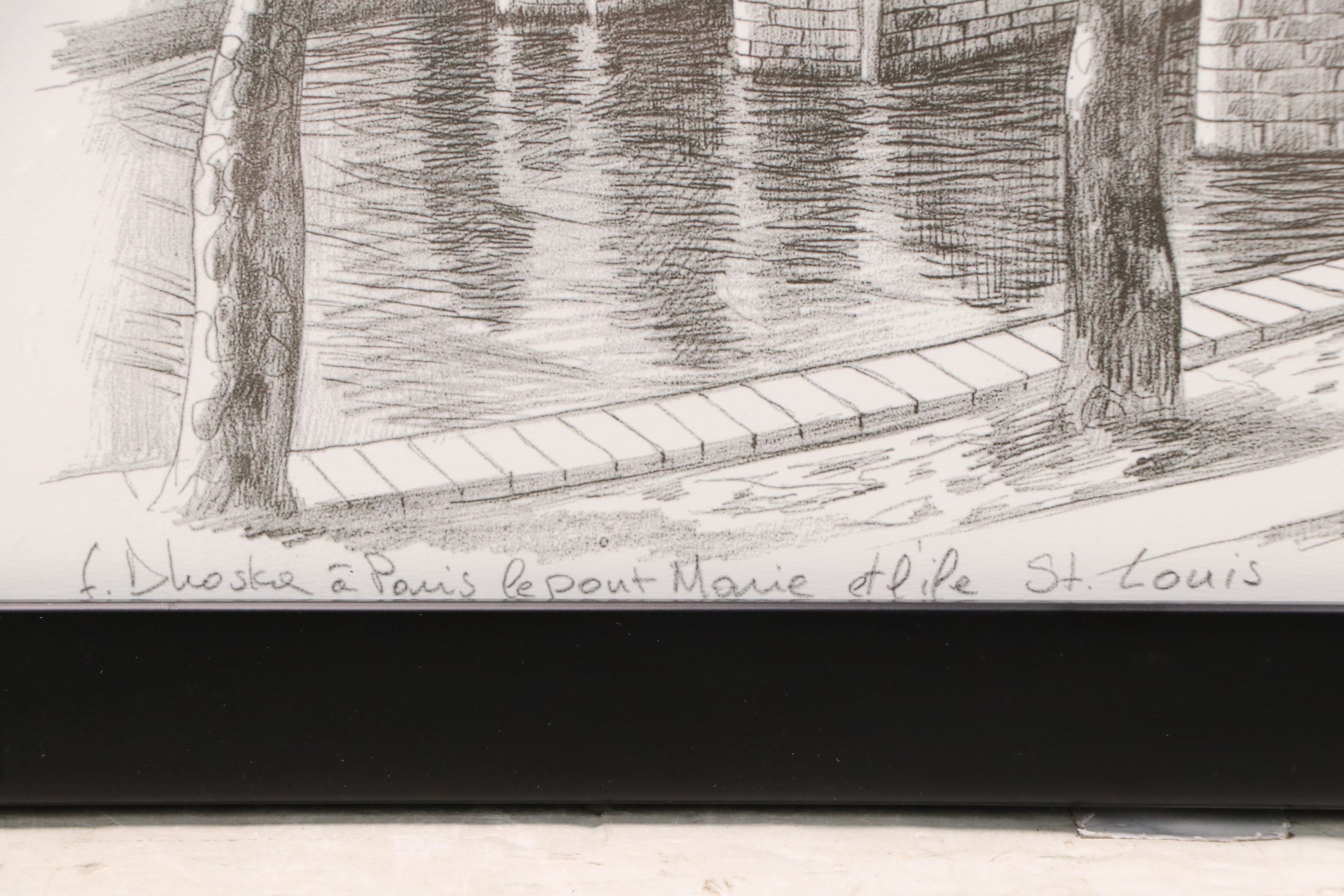 F. Dhoska Offset Lithographs of Parisian Locations, Late 20th Century