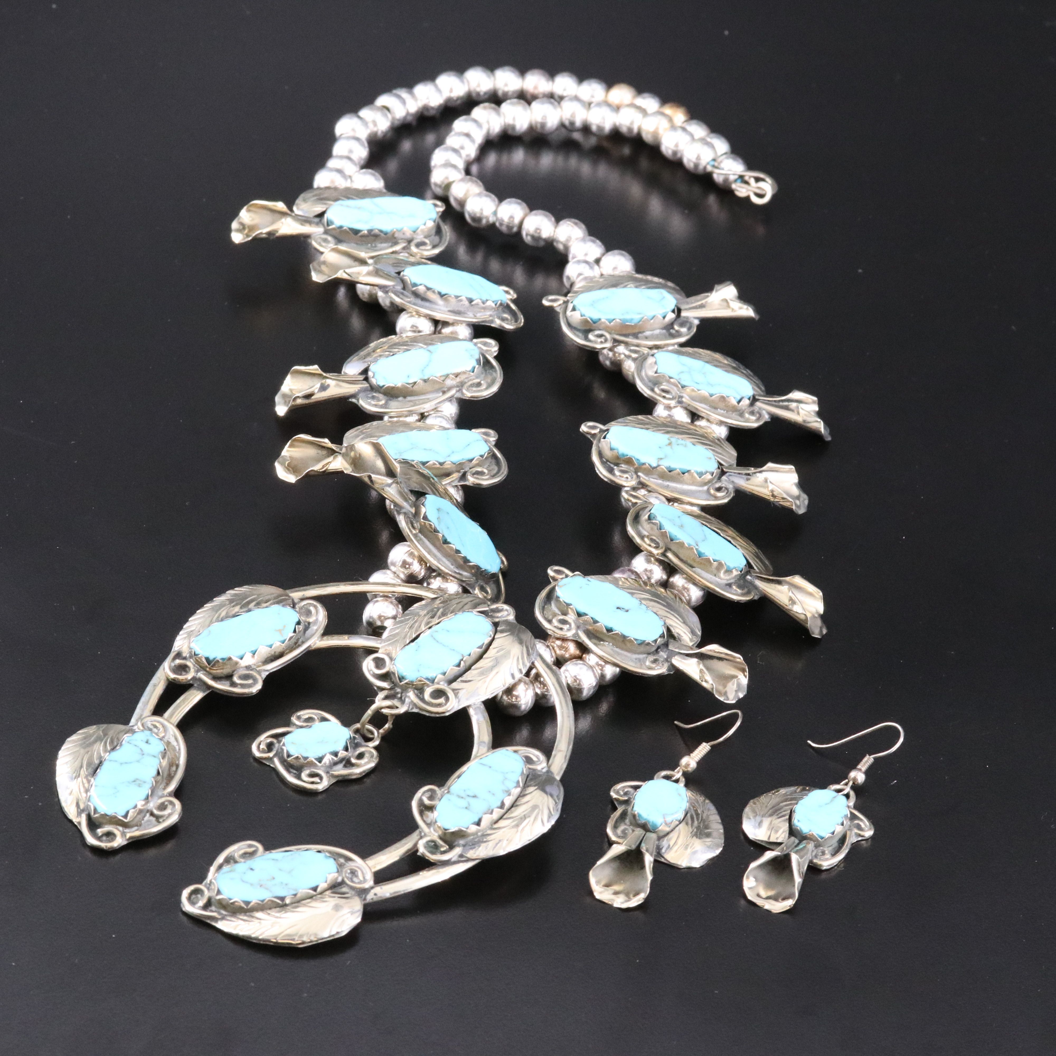 Western Style Squash Blossom Necklace