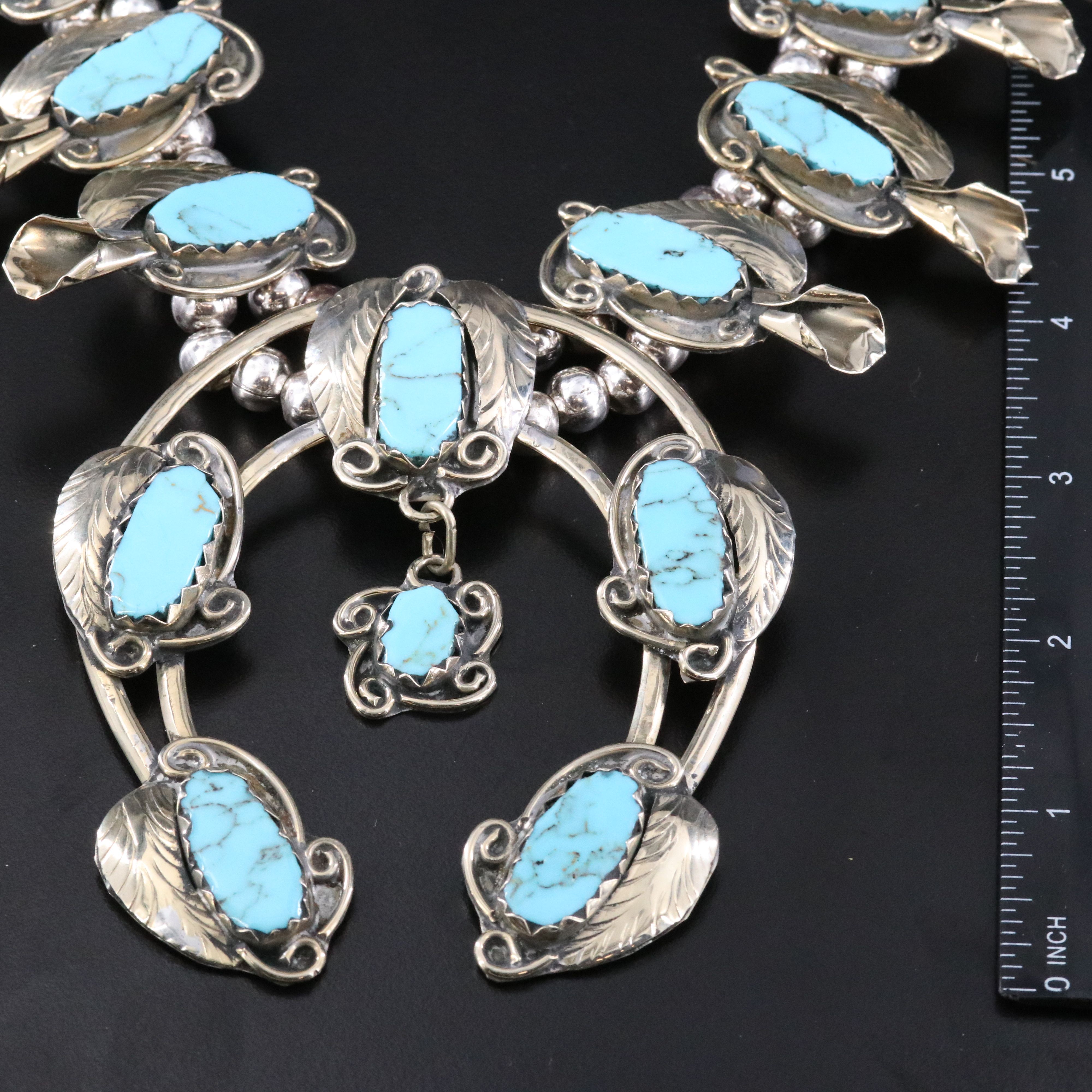 Western Style Squash Blossom Necklace