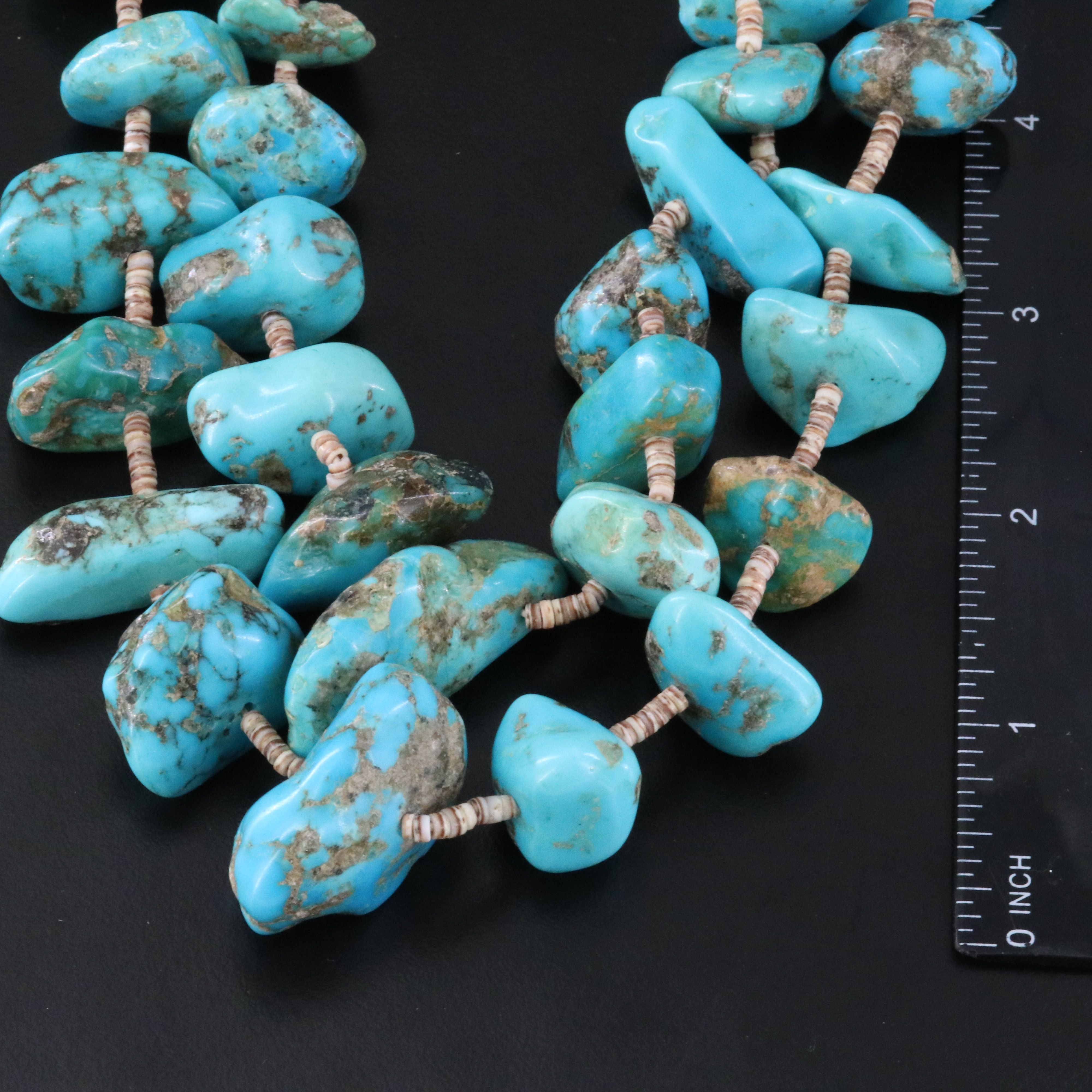 Turquoise and Heishi Shell Hanks