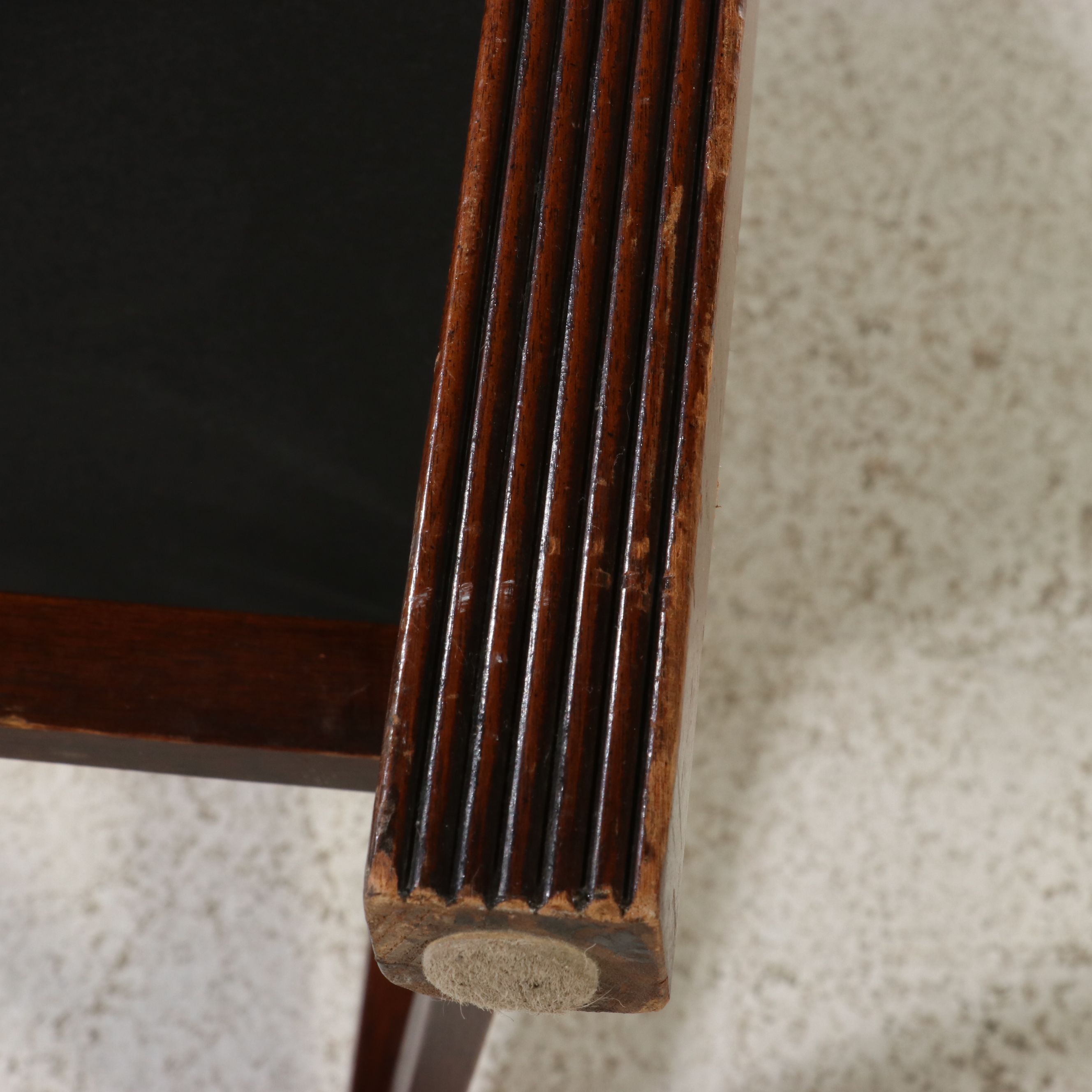Chippendale Style Upholstered Mahogany Lolling Chair, Late 20th Century