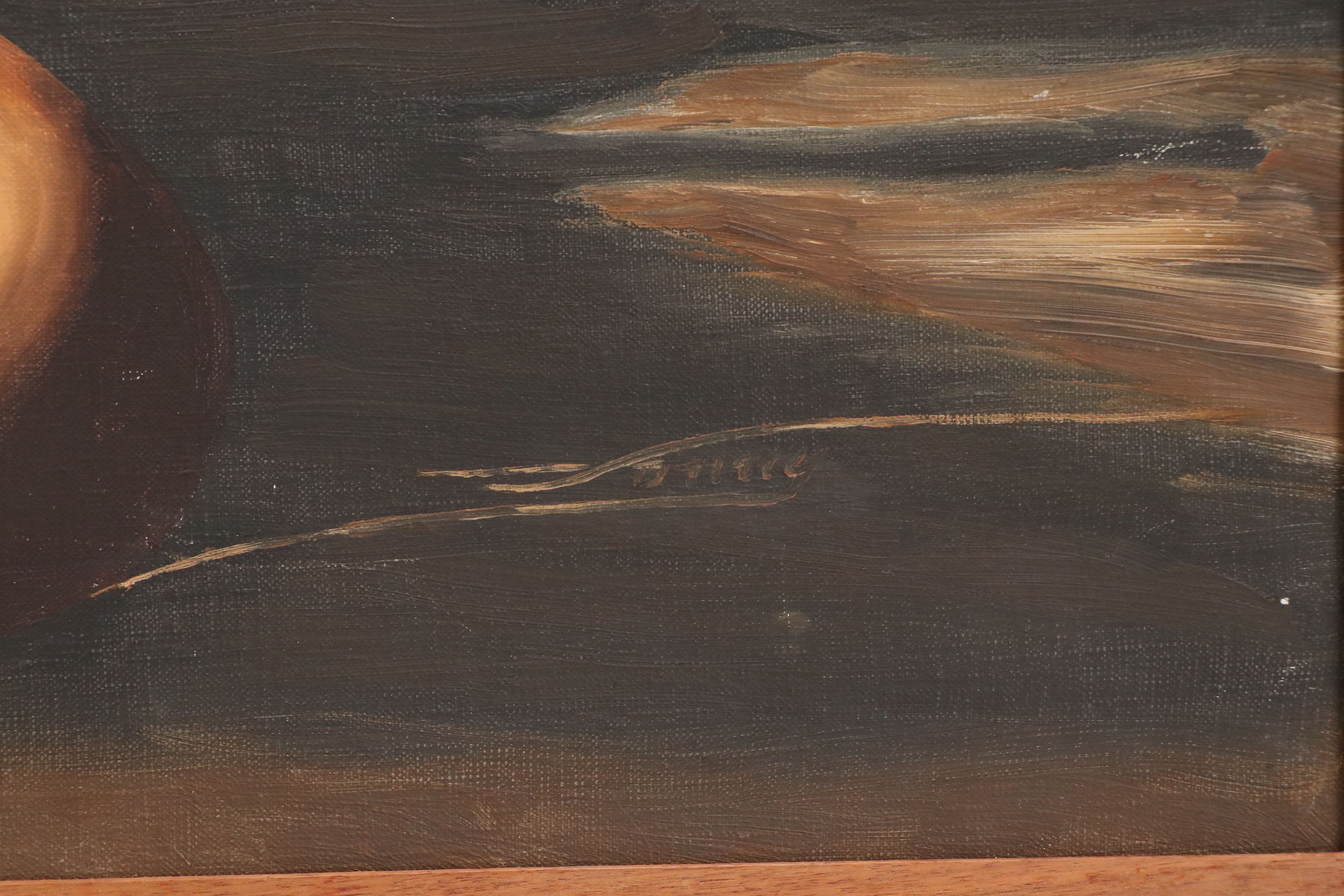 Oil Painting of Male Nude, Mid to Late 20th Century