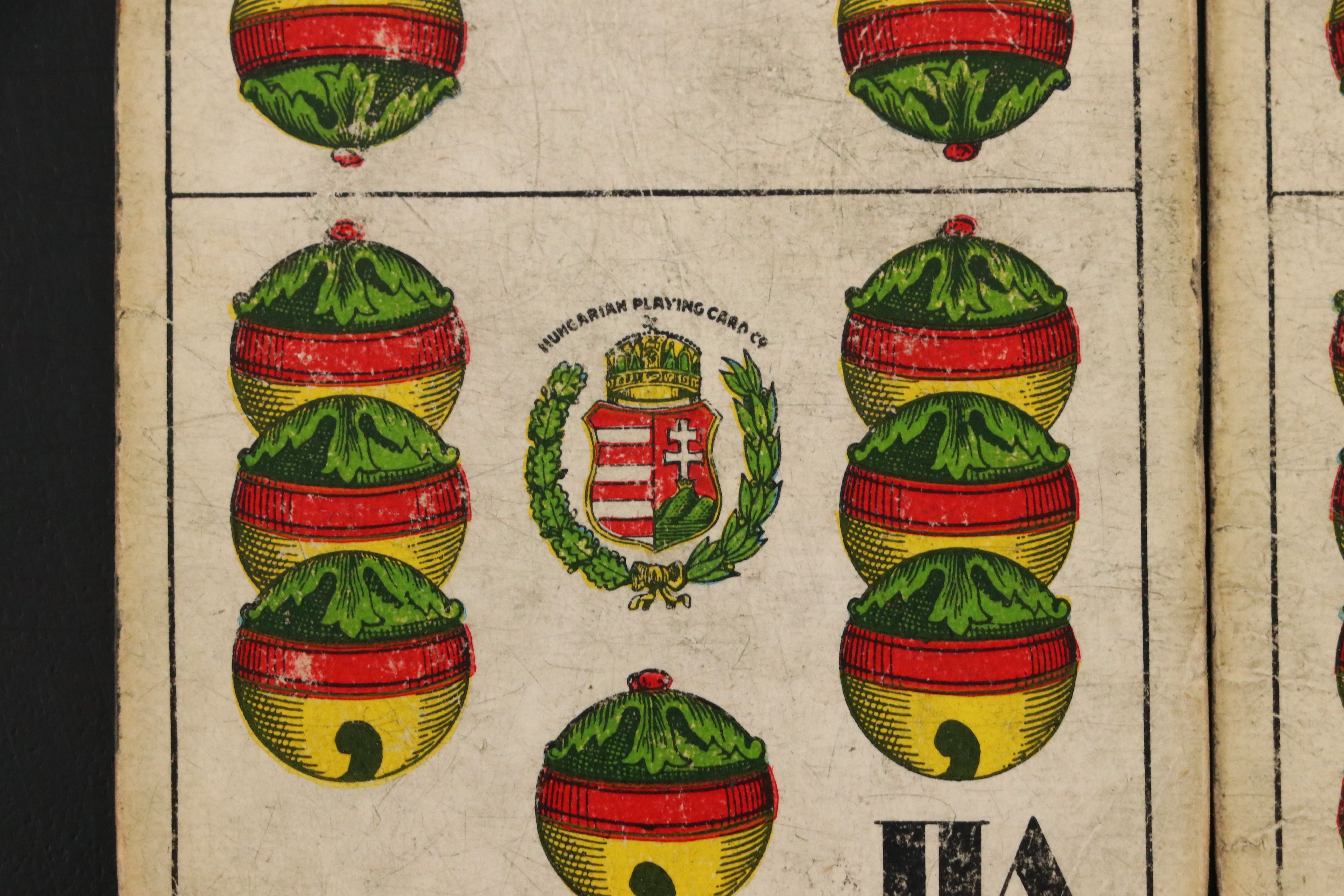 Antique Hungarian Playing Card Co. Playing Cards in Leather Case, Early 20th C.