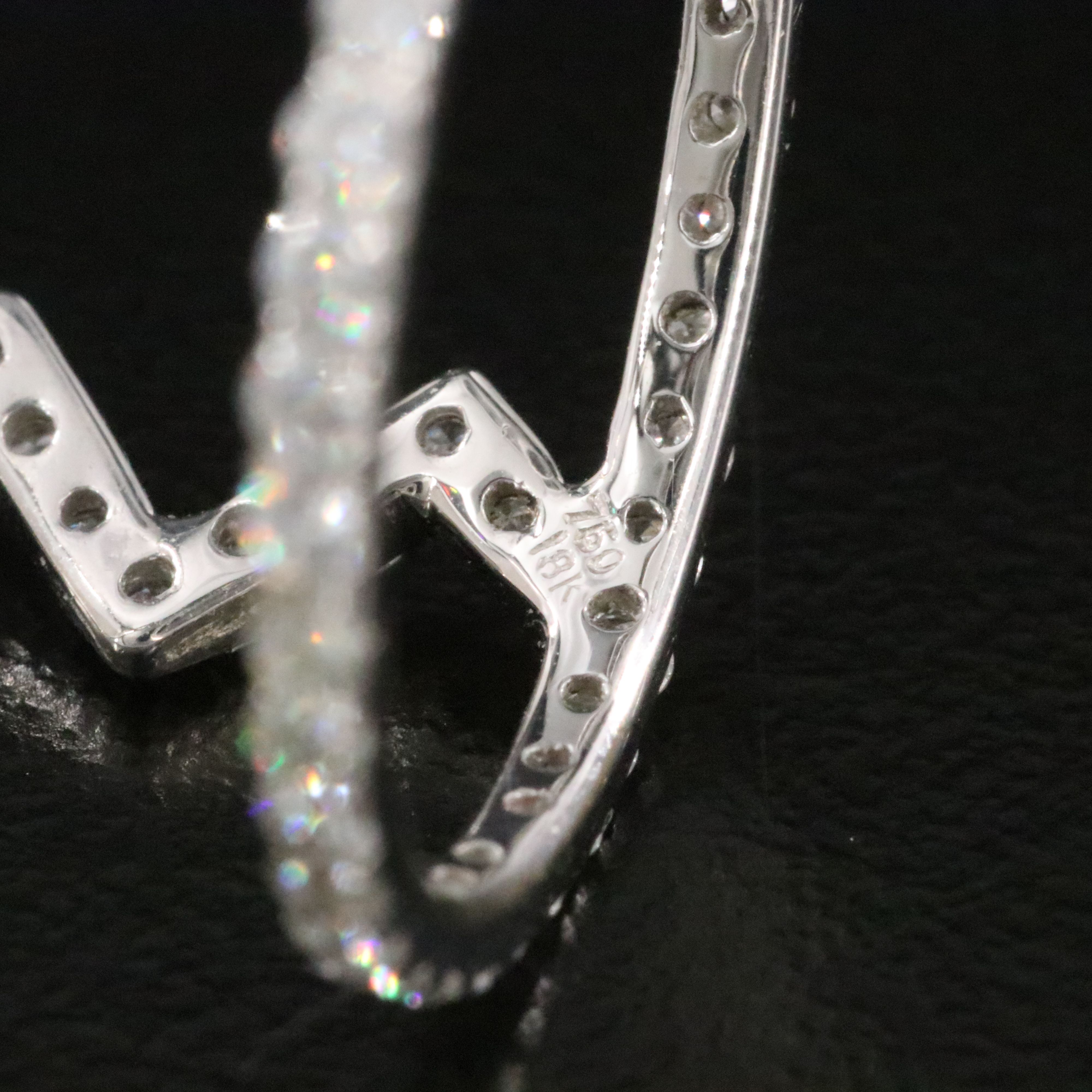 18K 1.56 CTW Diamond Spaced Eternity Bands with Lightning Detail