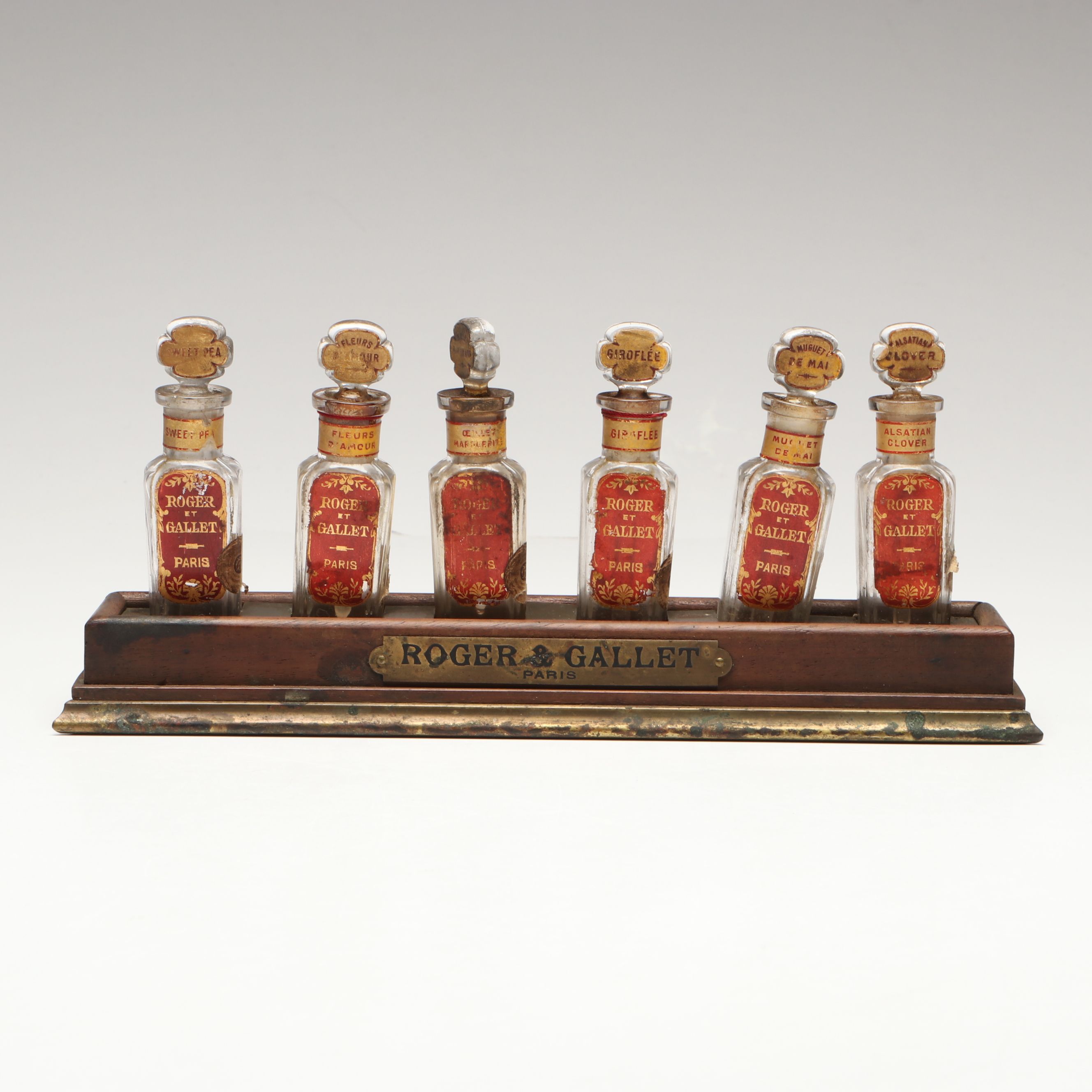 Roger & Gallet Perfume Bottle Display, Early 20th Century
