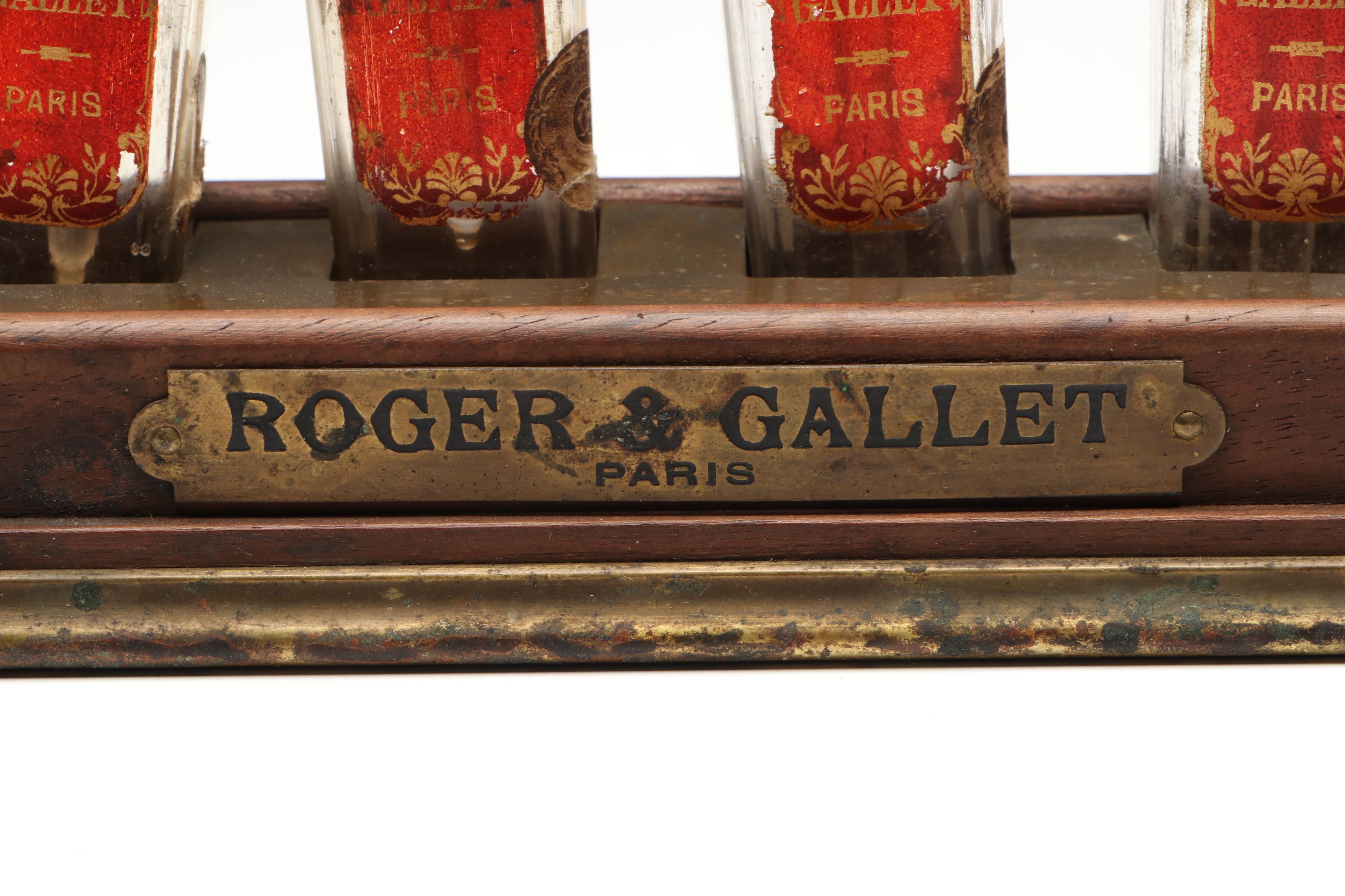 Roger & Gallet Perfume Bottle Display, Early 20th Century