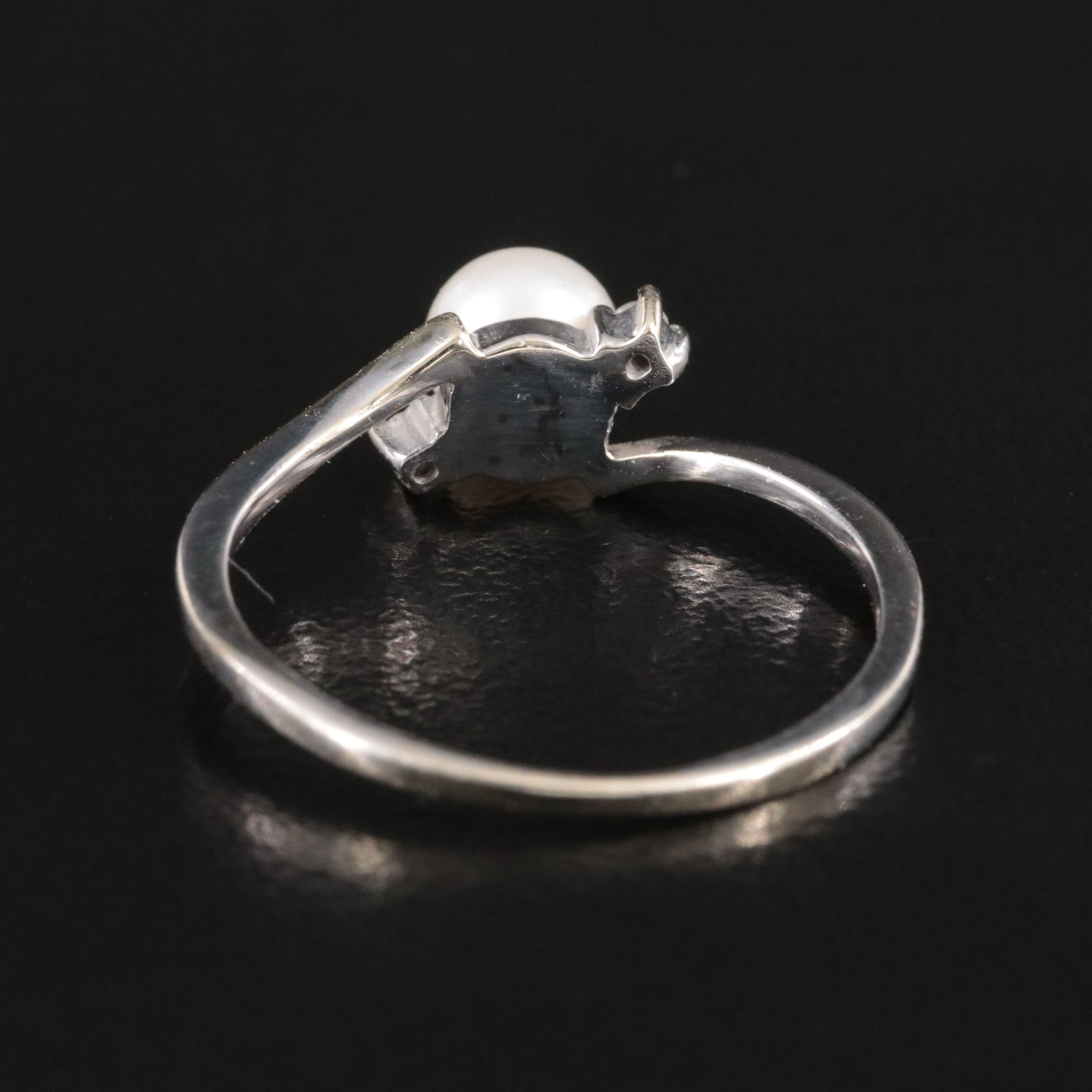 10K Pearl and Diamond Ring