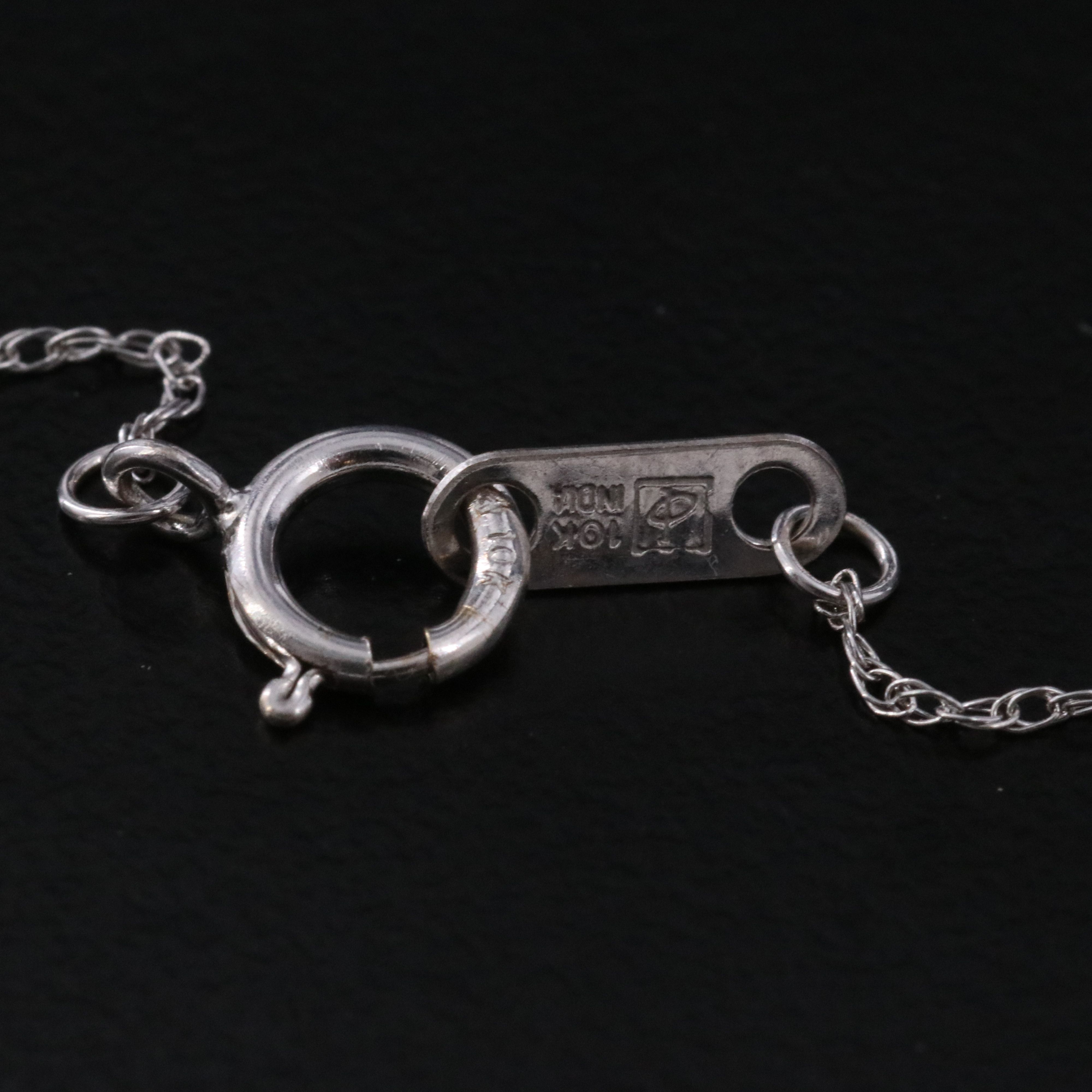 10K Blue Topaz Pendant Necklace