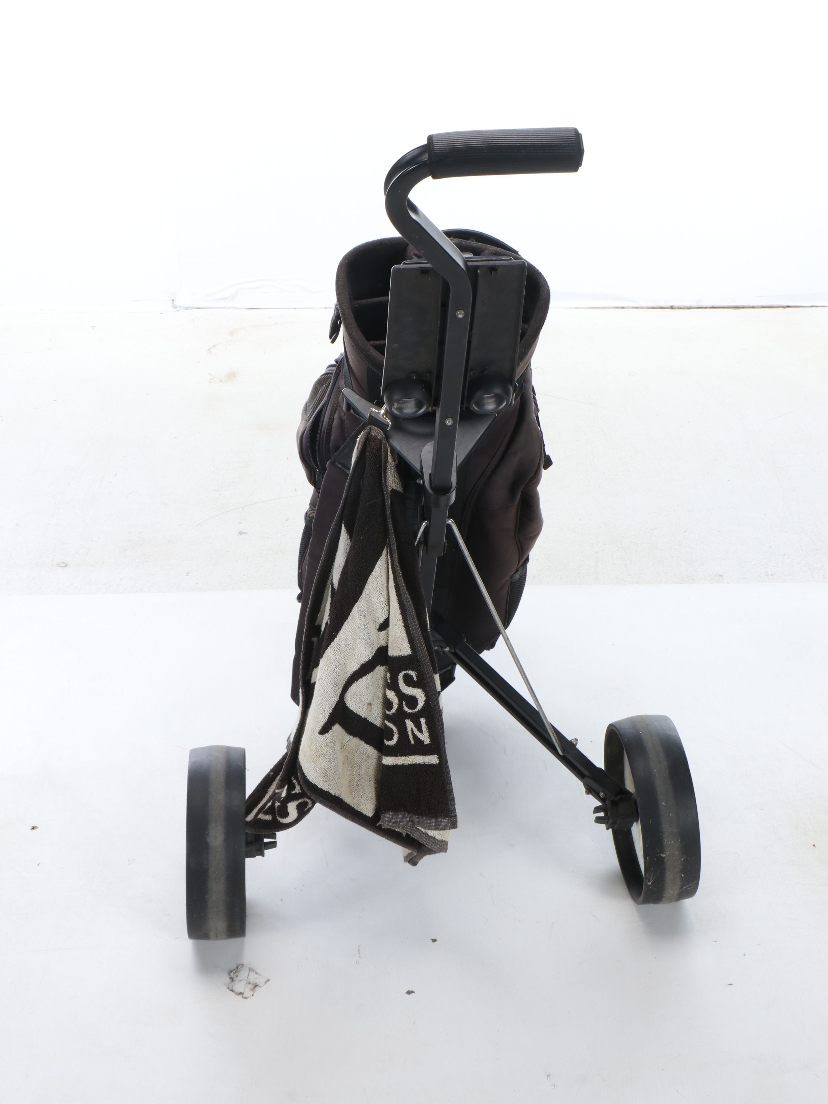 Burton Golf Bag with Right- Handed Golf Clubs and Foldable Cart