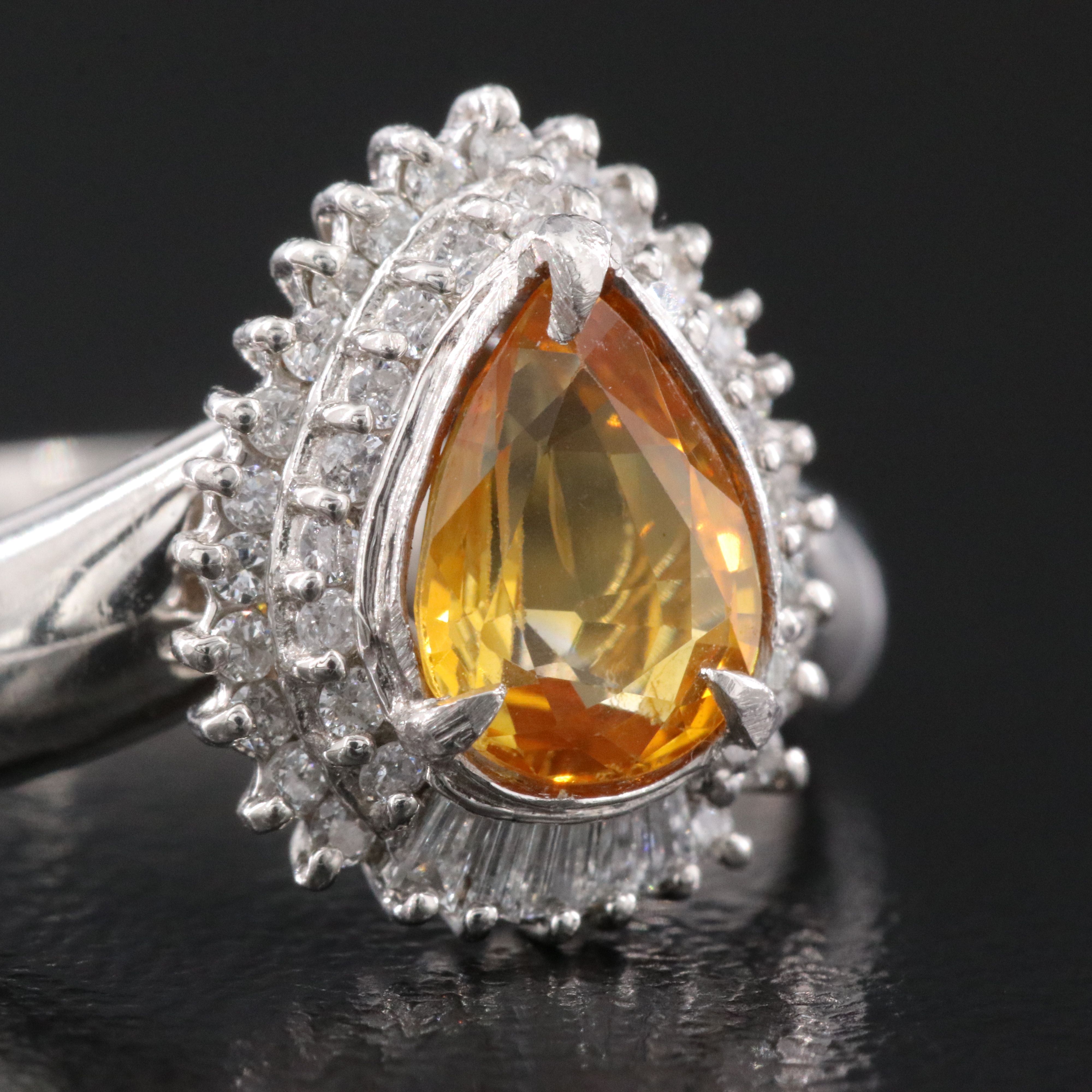 Platinum 0.99 CT Ceylon Sapphire and Diamond Ring with GIA Report