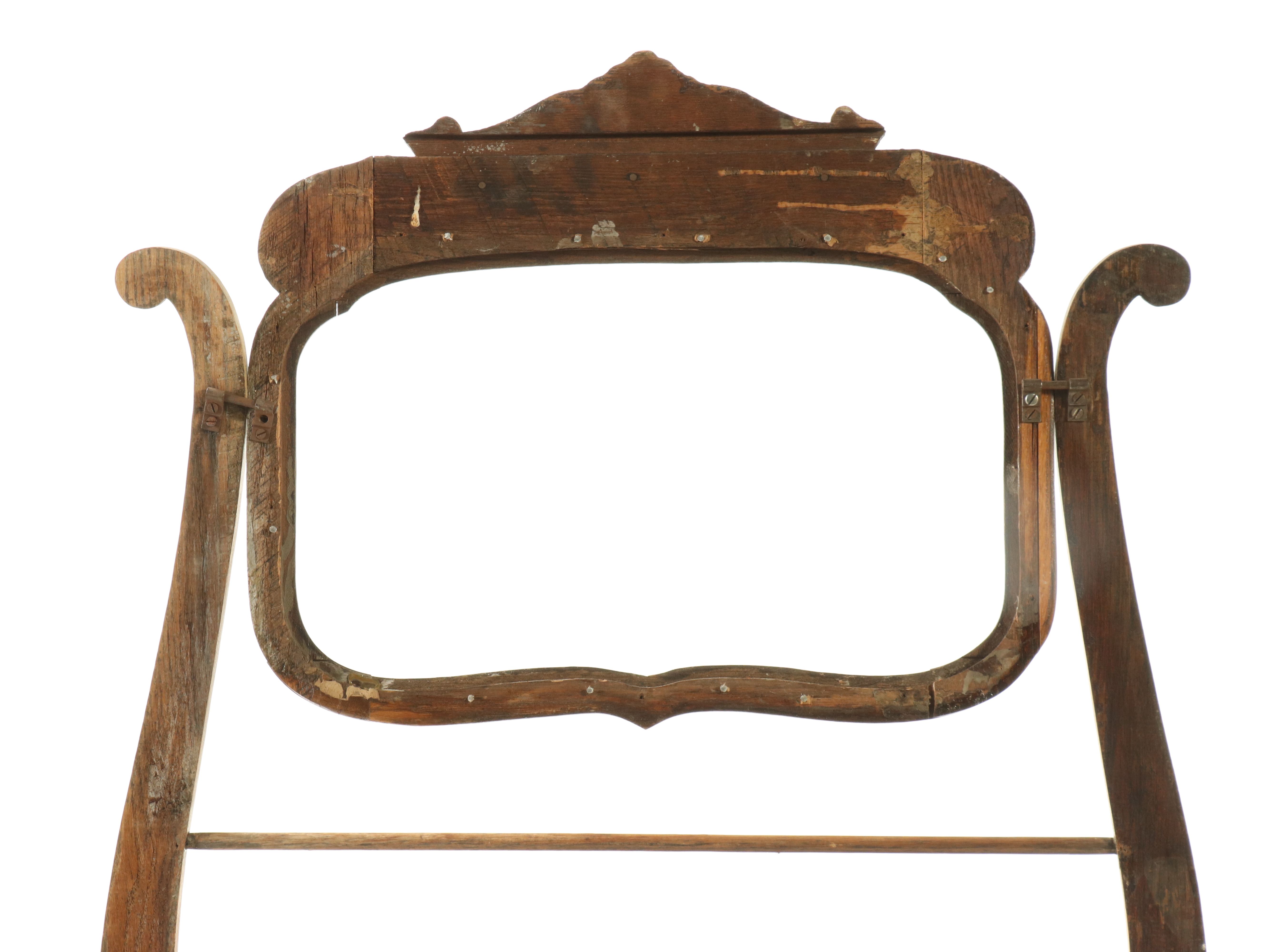 American Golden Oak Washstand with Lyre-Back Circa 1900