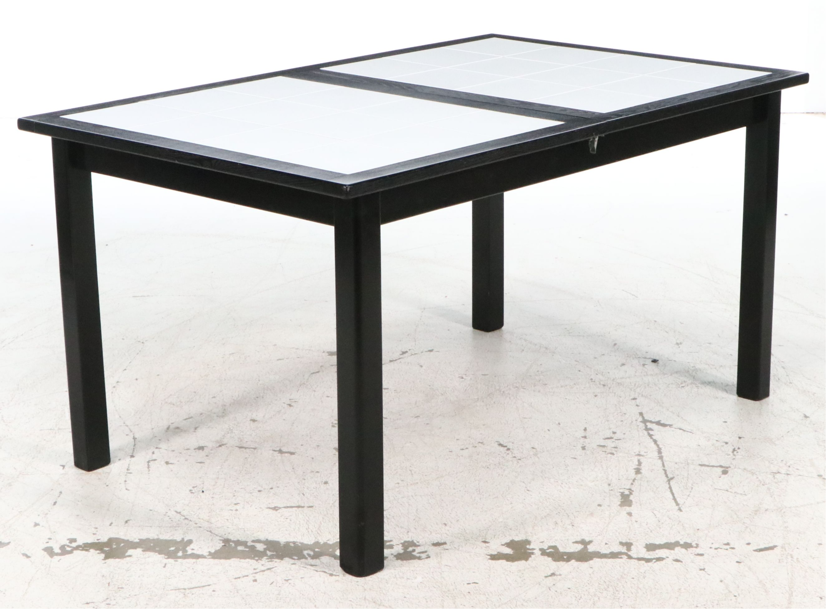 Tiled Top Dining Table and Six Spindle-Back Chairs, Late 20th Century