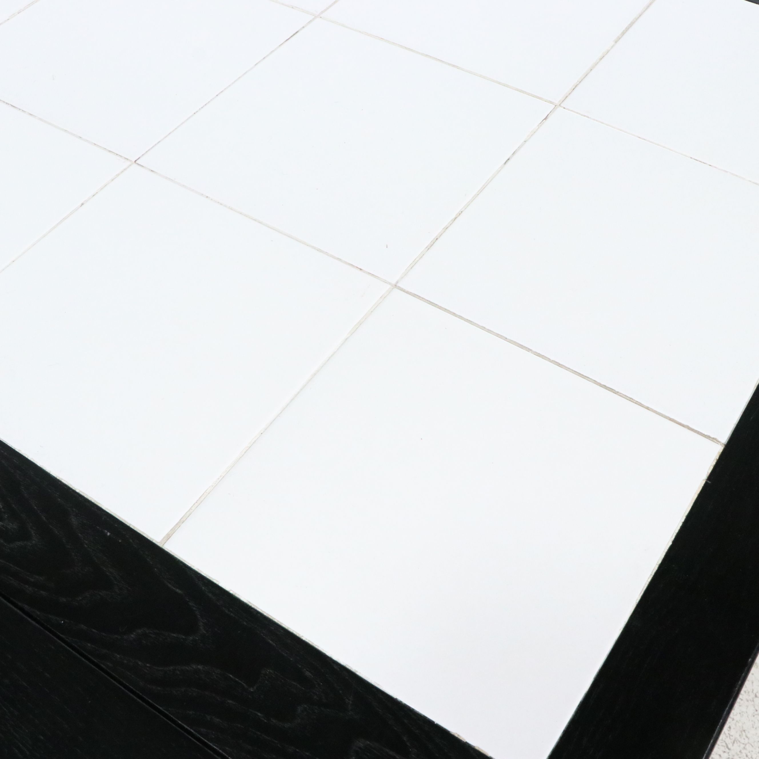 Tiled Top Dining Table and Six Spindle-Back Chairs, Late 20th Century