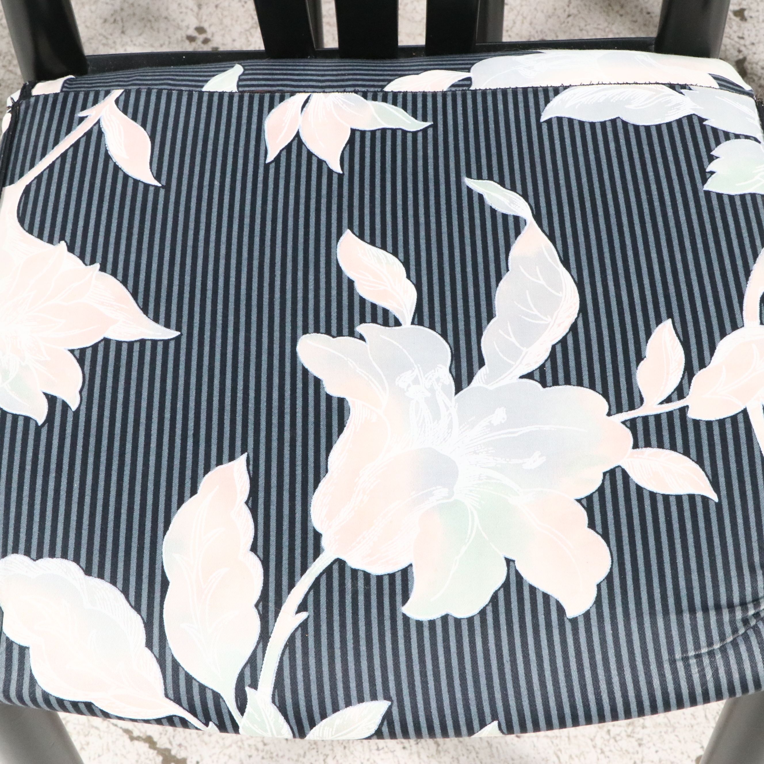 Tiled Top Dining Table and Six Spindle-Back Chairs, Late 20th Century