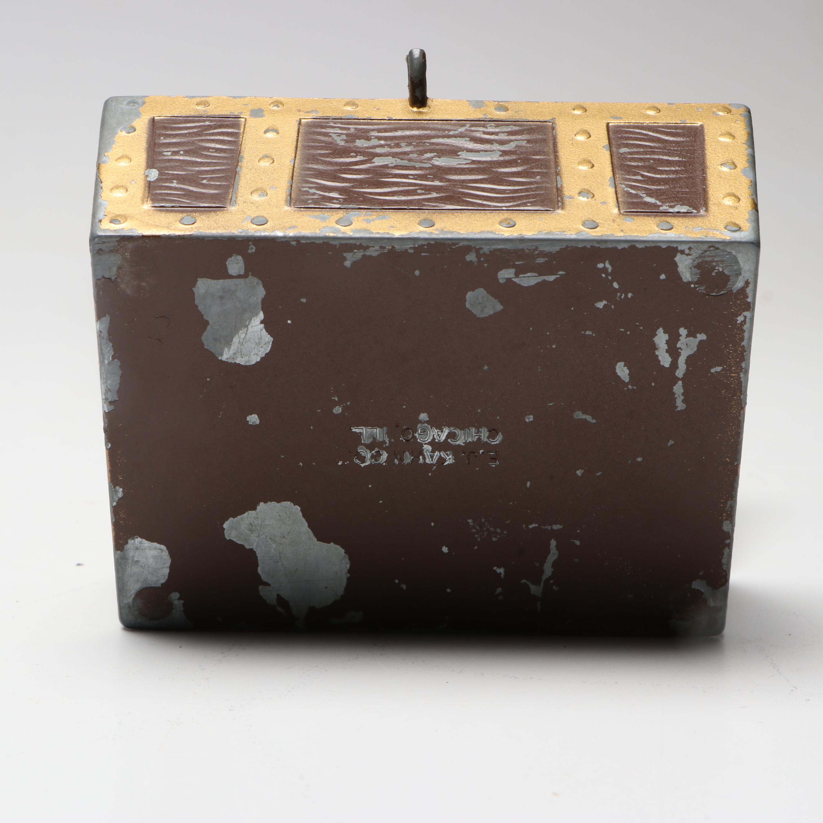 E.J. Kahn Metal Treasure Chest Coin Bank with Other Vintage Banks