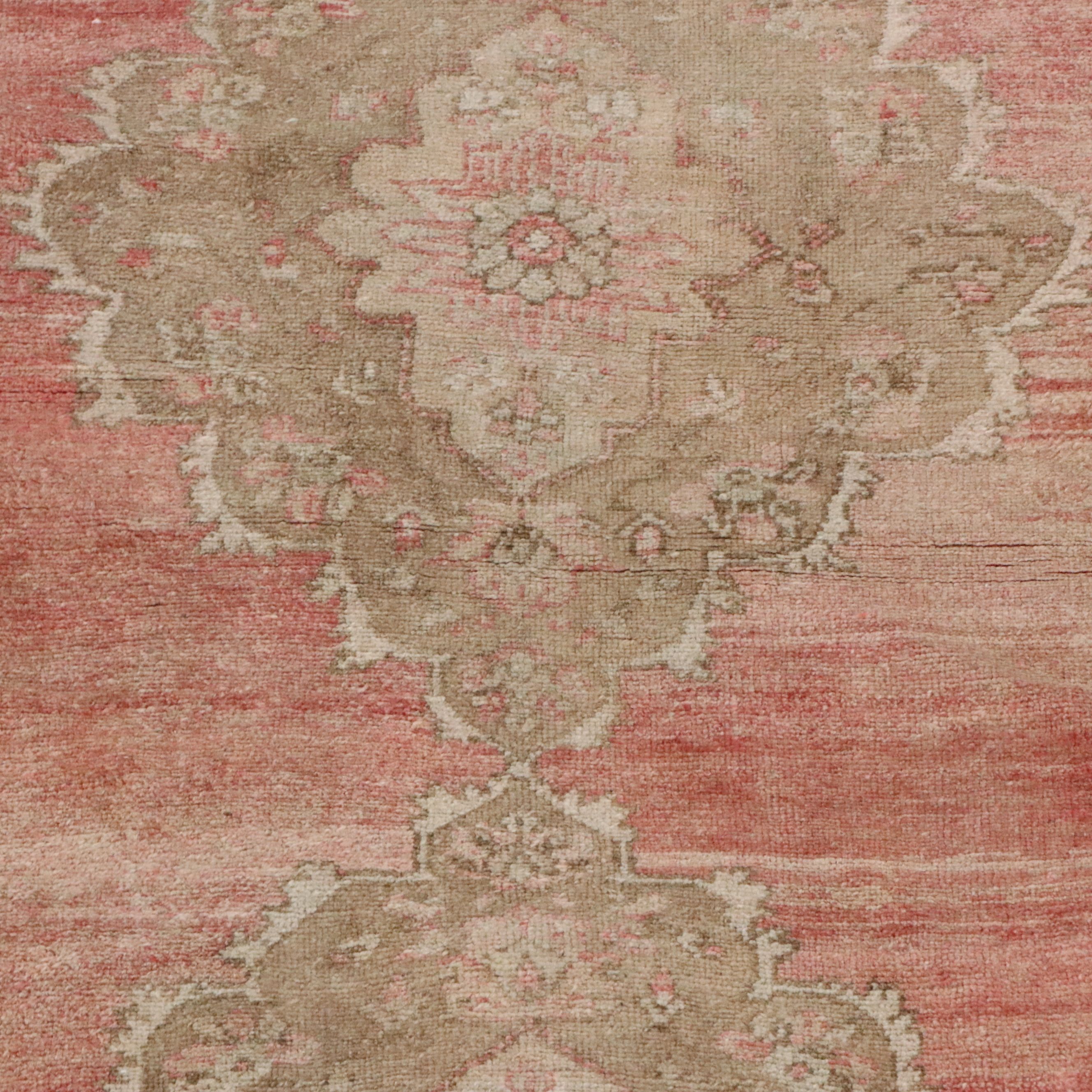 2'8 x 10' Hand-Knotted Turkish Oushak Carpet Runner