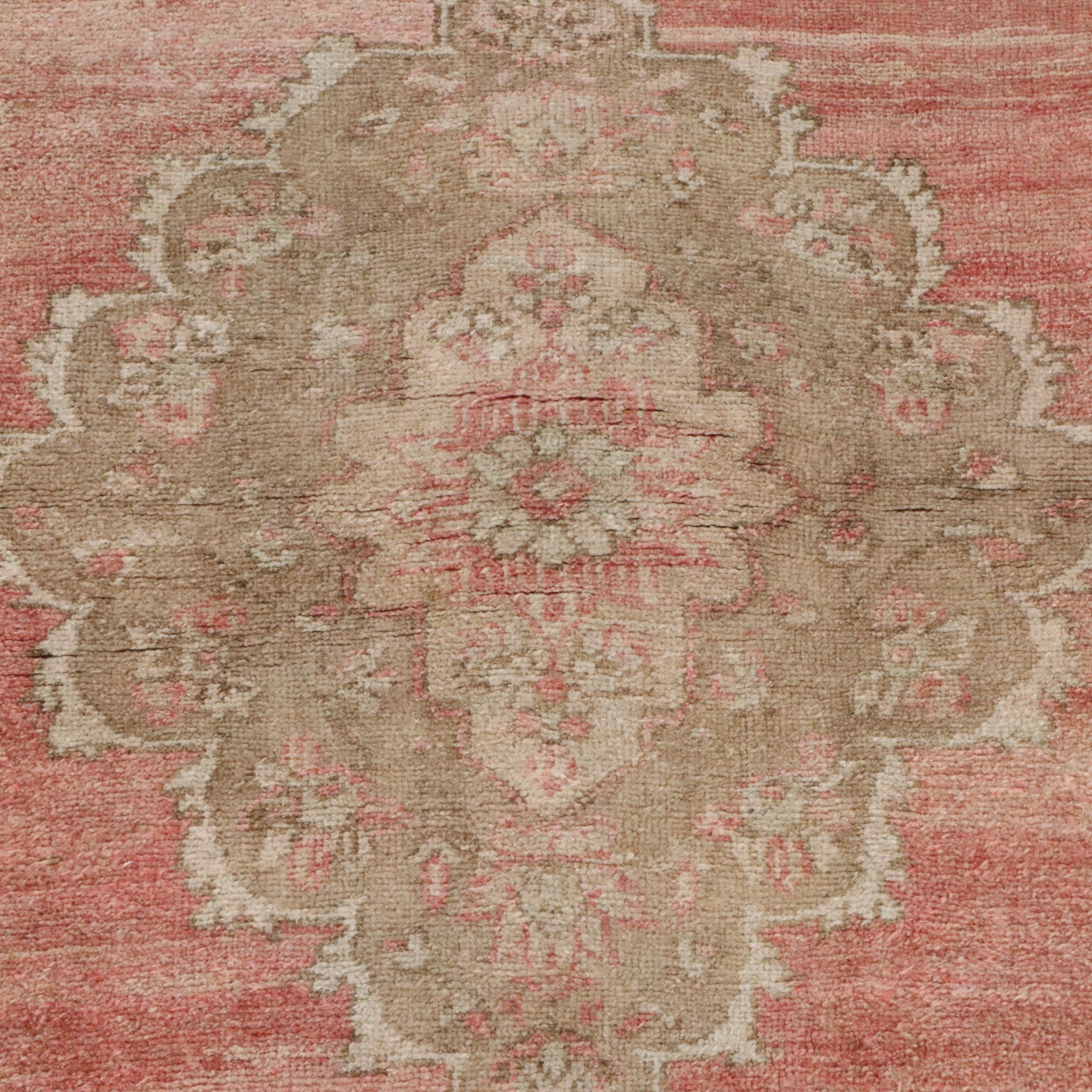 2'8 x 10' Hand-Knotted Turkish Oushak Carpet Runner
