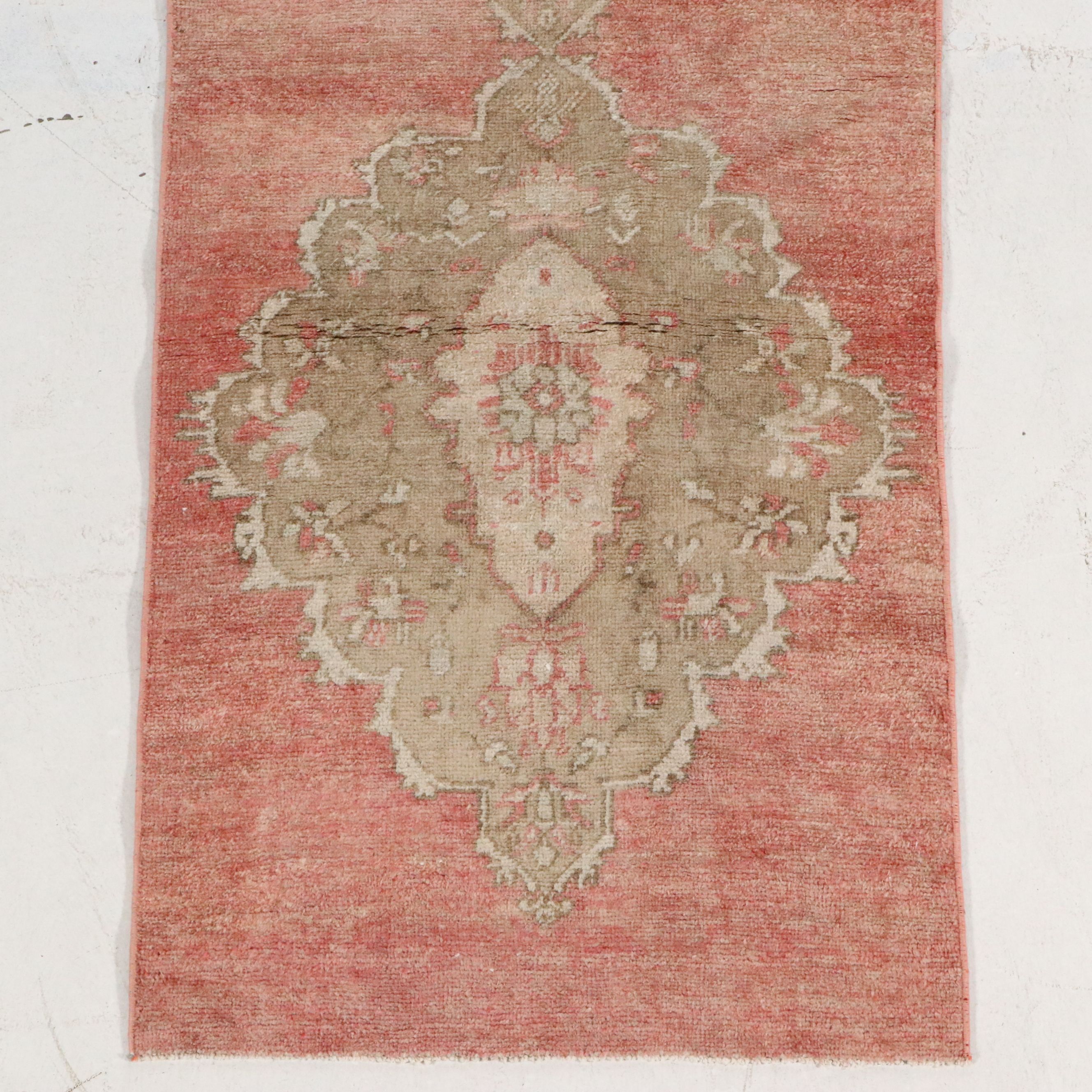 2'8 x 10' Hand-Knotted Turkish Oushak Carpet Runner