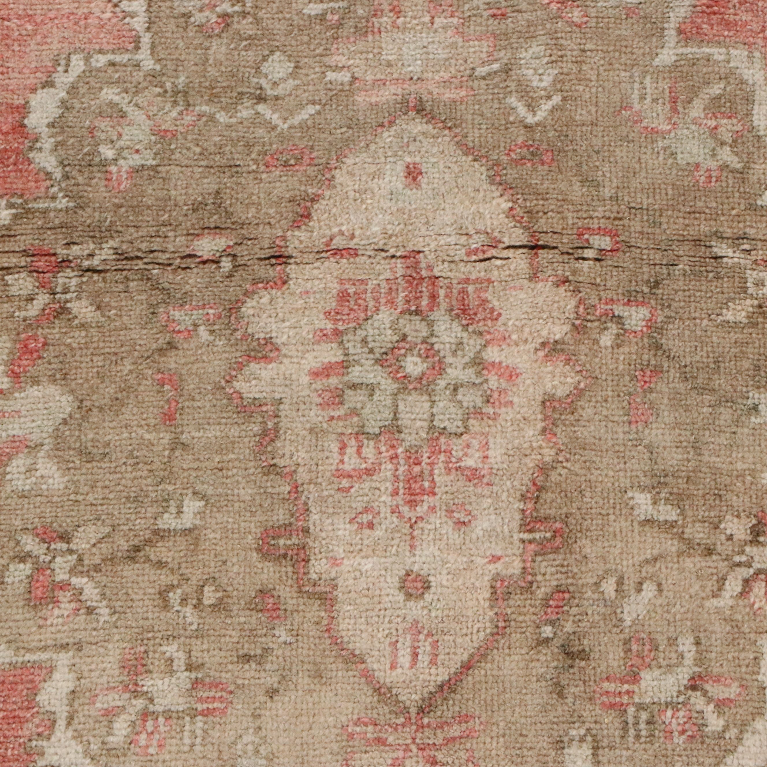 2'8 x 10' Hand-Knotted Turkish Oushak Carpet Runner