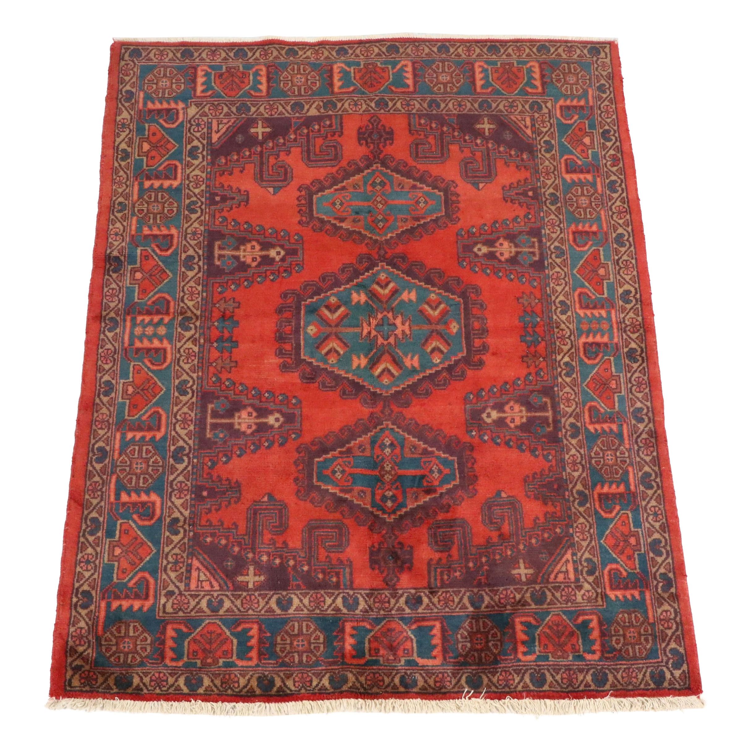 5'2 x 6'10 Hand-Knotted Persian Viss Area Rug