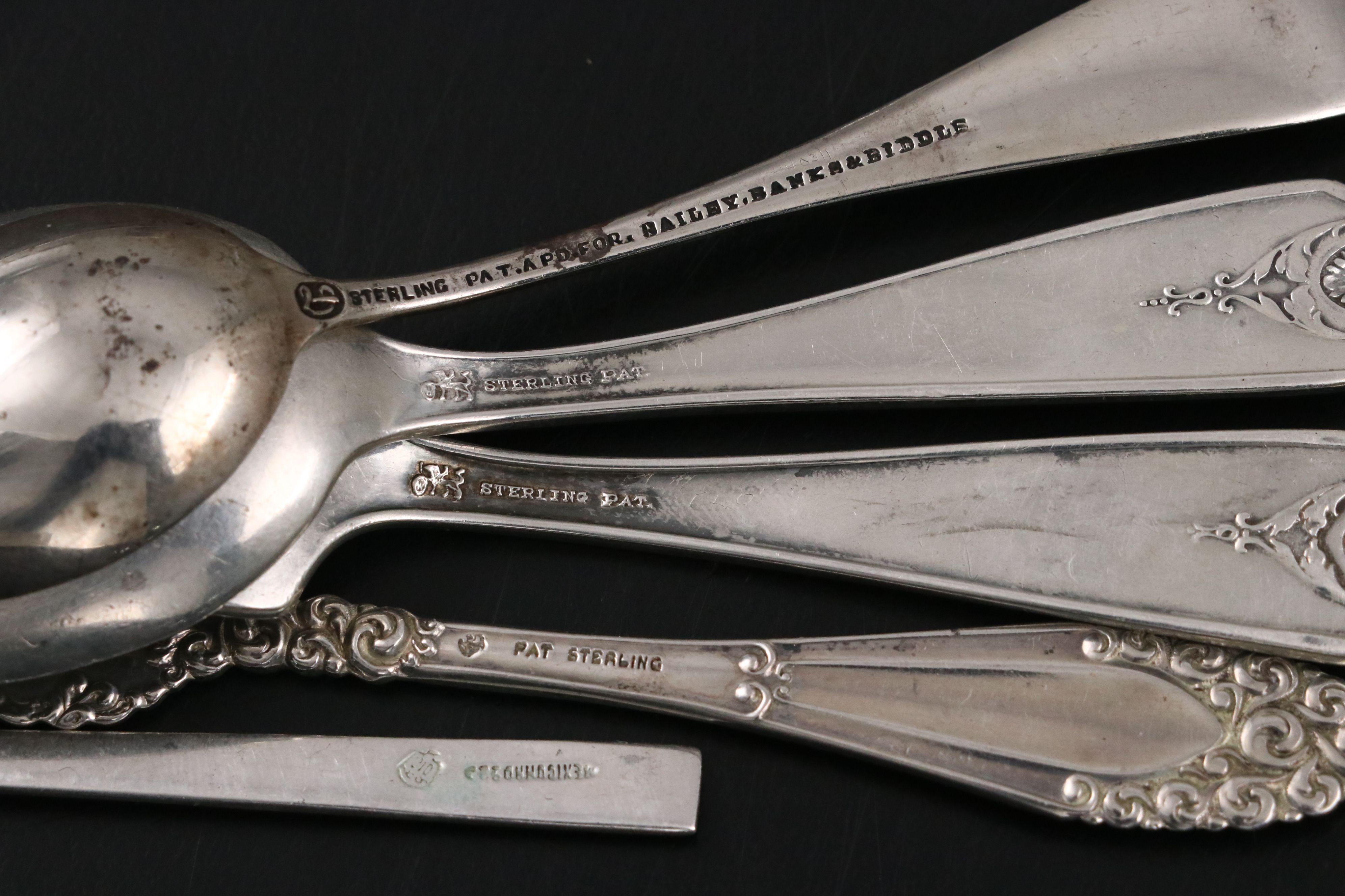 Gorham "Sovereign" Sterling Demitasse Spoons with Other Serving Utensils