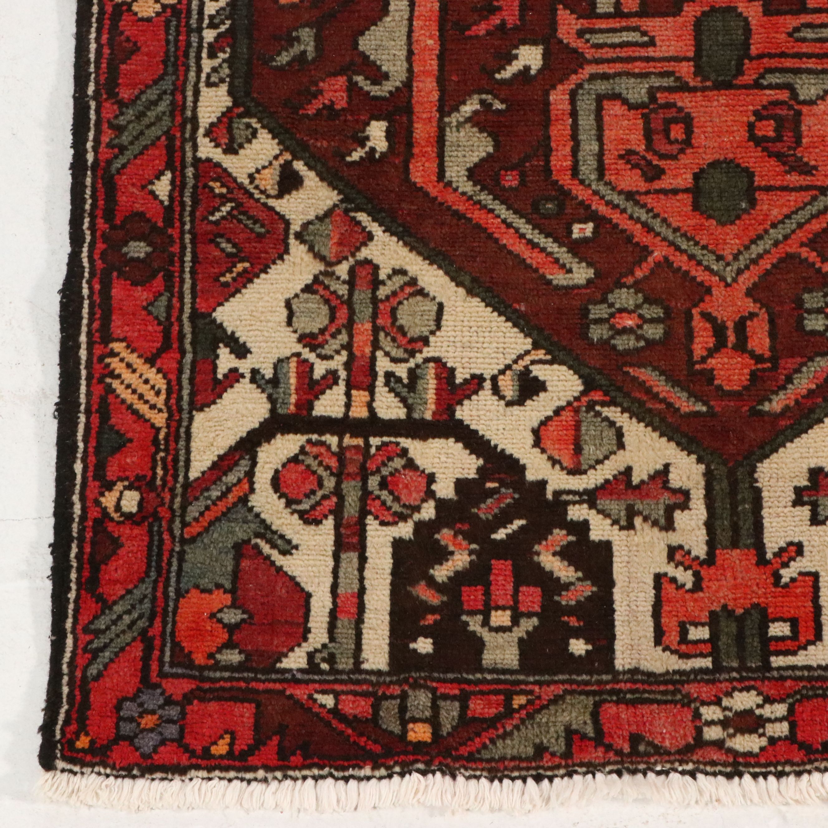 3'6 x 9'9 Hand-Knotted Persian Hamadan Long Rug