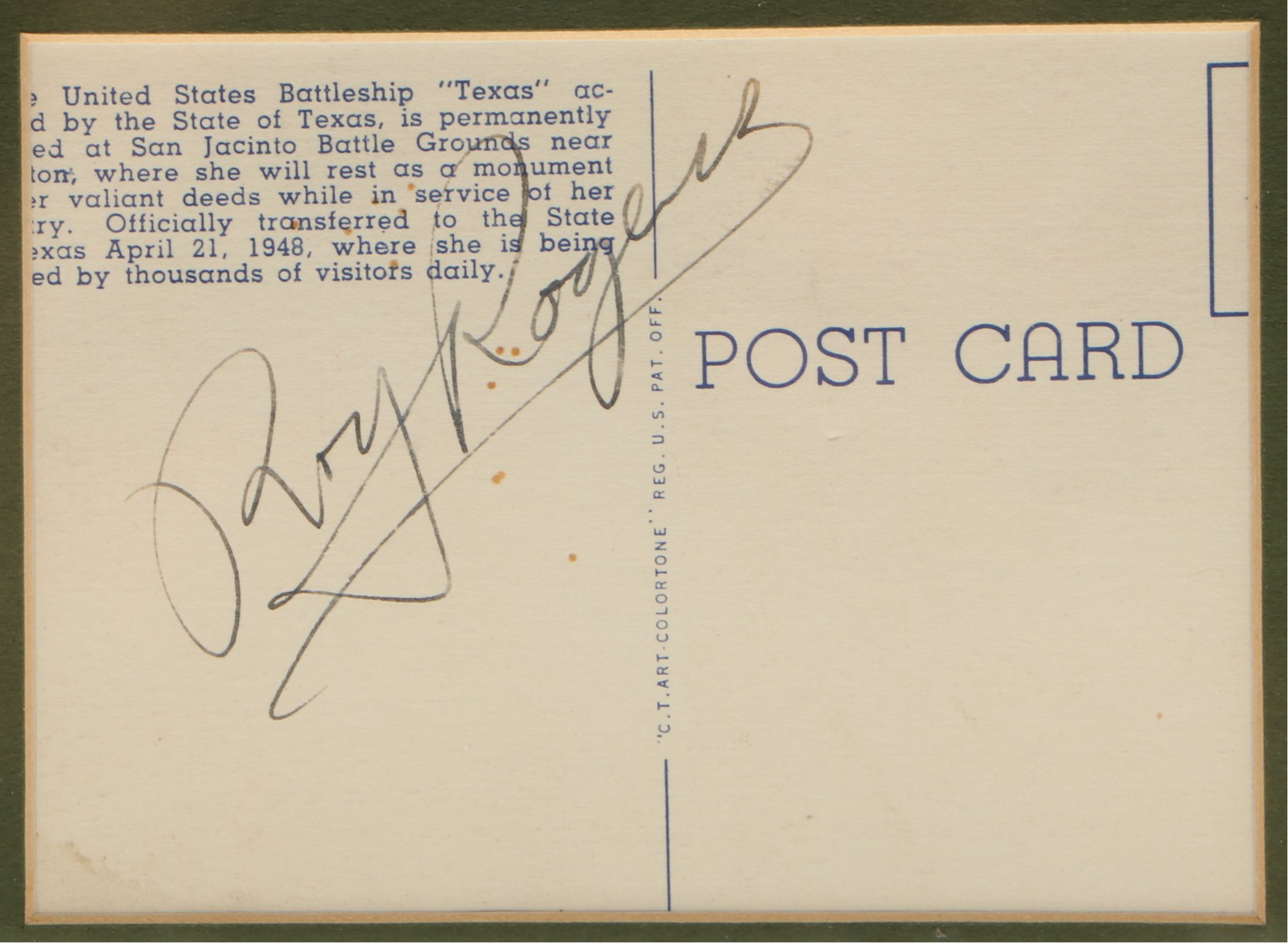Jack Dempsey Signed Restaurant Flyer with Bing Crosby and Roy Rogers Signatures