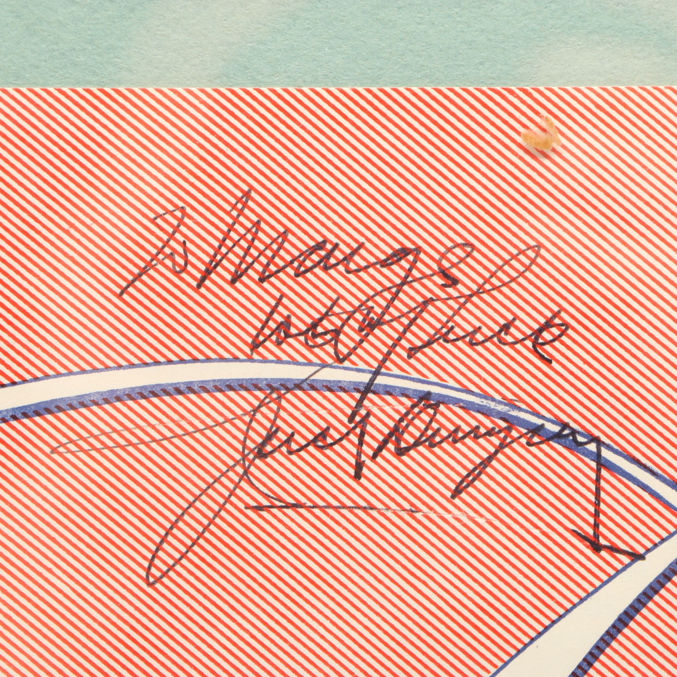 Jack Dempsey Signed Restaurant Flyer with Bing Crosby and Roy Rogers Signatures